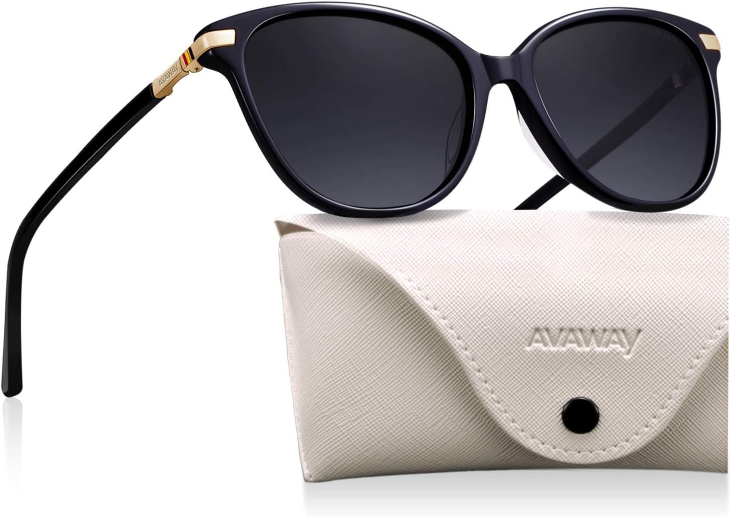 AVAWAY Womens Cat Eye Sunglasses Polarized – Stylish Acetate Frame UV400 Protection for Driving Travel Summer Outings