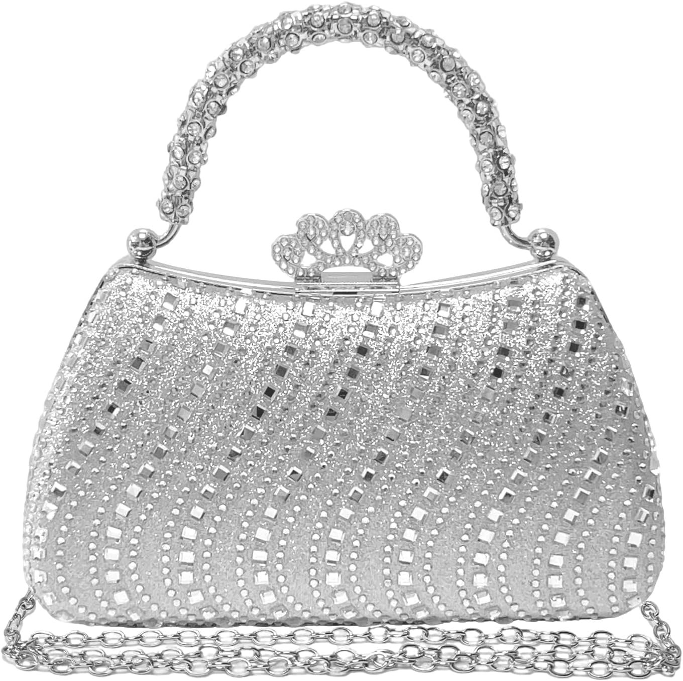 Clutch Purses for Women Rhinestone Formal Evening Bag Sparkly Diamond Handbag for Cocktail Prom Party Wedding