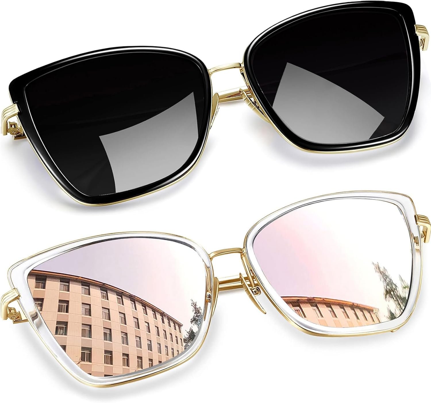 Joopin Oversized Cateye Sunglasses for Women Fashion Cat Eye Sun Glasses UV Protection Ladies Shades Sunnies