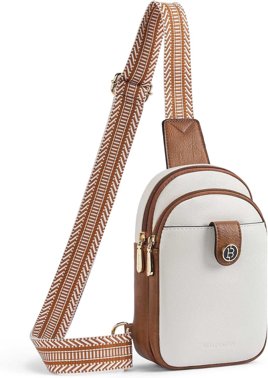 BOSTANTEN Sling Bag Crossbody Bags for Women Trendy Crossbody Purse Leather Chest Bag