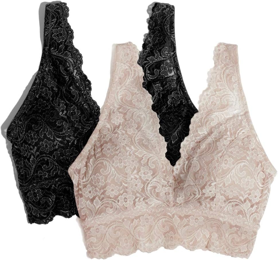 Smart & Sexy Women’s Signature Lace Deep V Neck Wireless Bralette