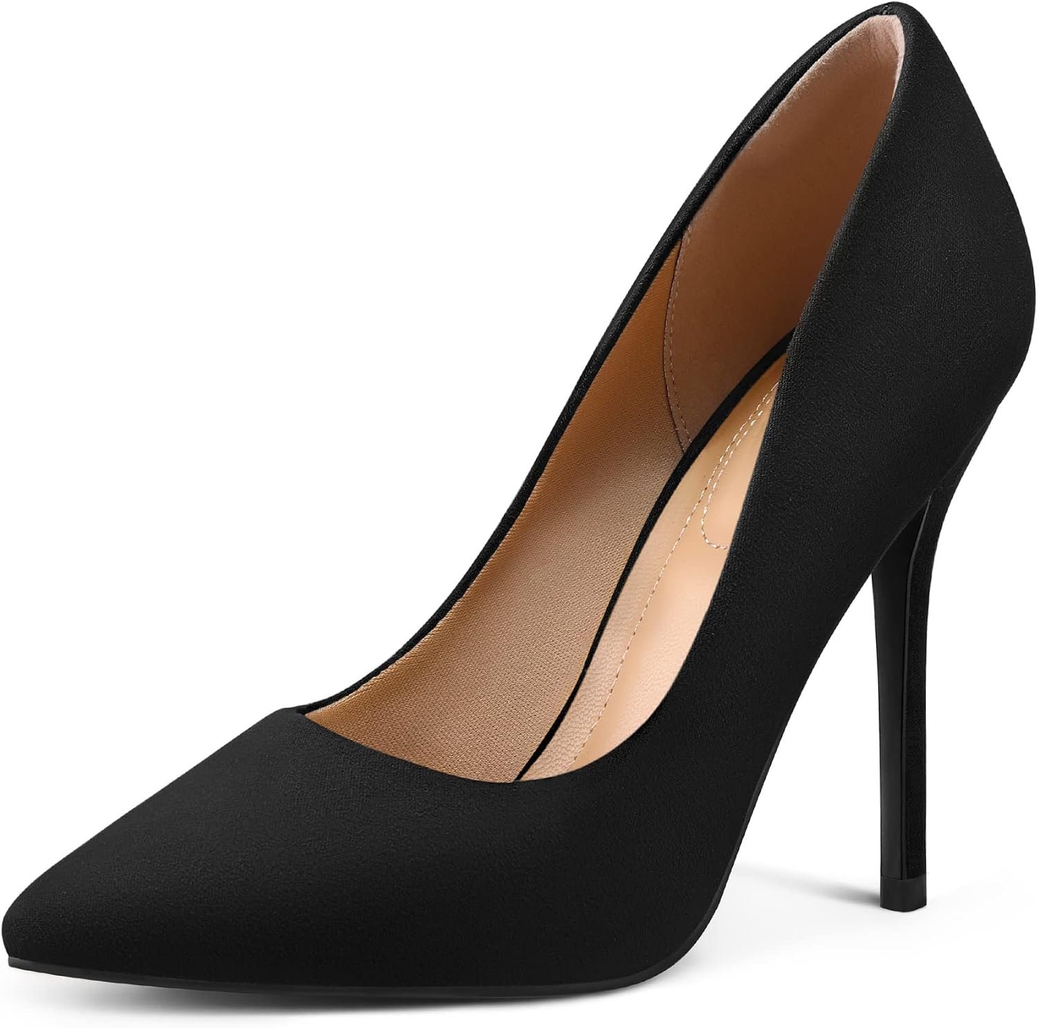 mysoft Women’s High Heels Pumps Closed Pointed Toe Stiletto 4IN Heels Dress Wedding Shoes
