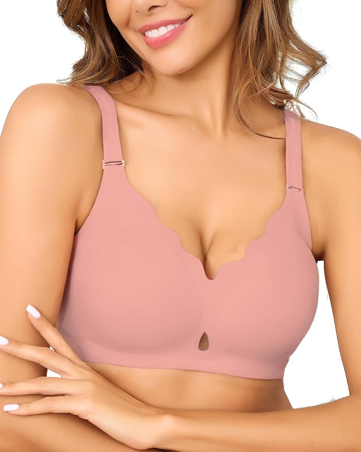 Women Wireless Seamless Bra – Lift & Support Underwire-Free Comfort, Full Coverage T-Shirt Bra