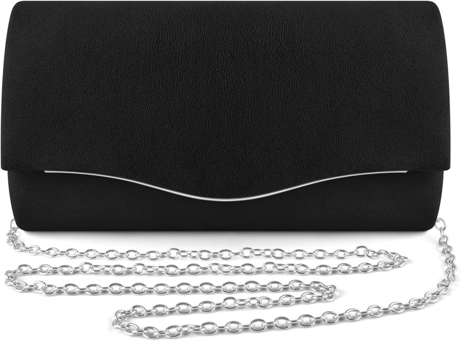 TINDTOP Clutch Purses for Women, Formal Evening Bags Suede Shoulder Envelope Party Handbags Wedding Cocktail Prom Clutches