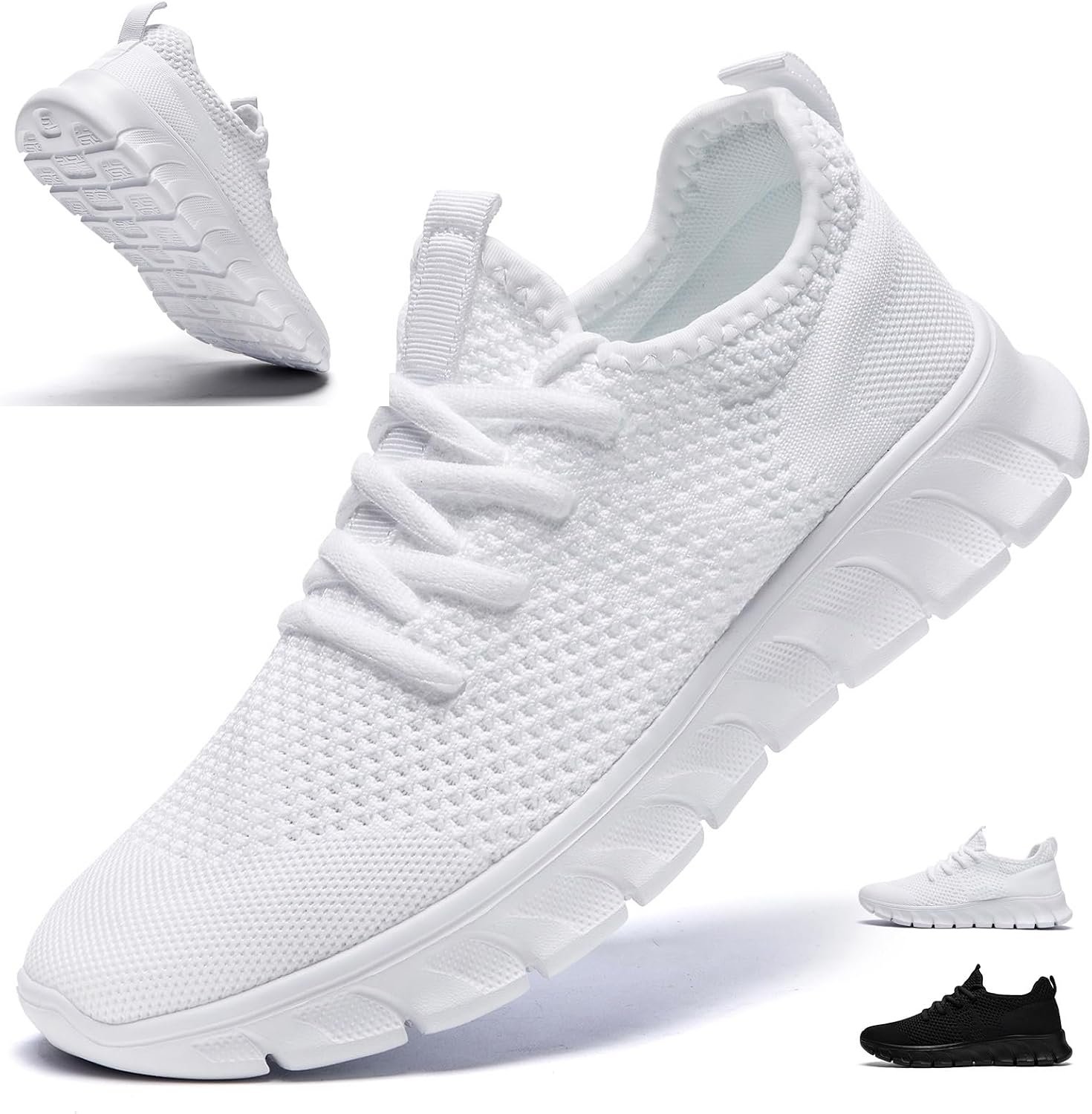 Womens Running Shoes Tennis Sneakers Slip on Walking Gym Work Shoes Non Slip Comfortable Lightweight Athletic Workout Sport Shoe