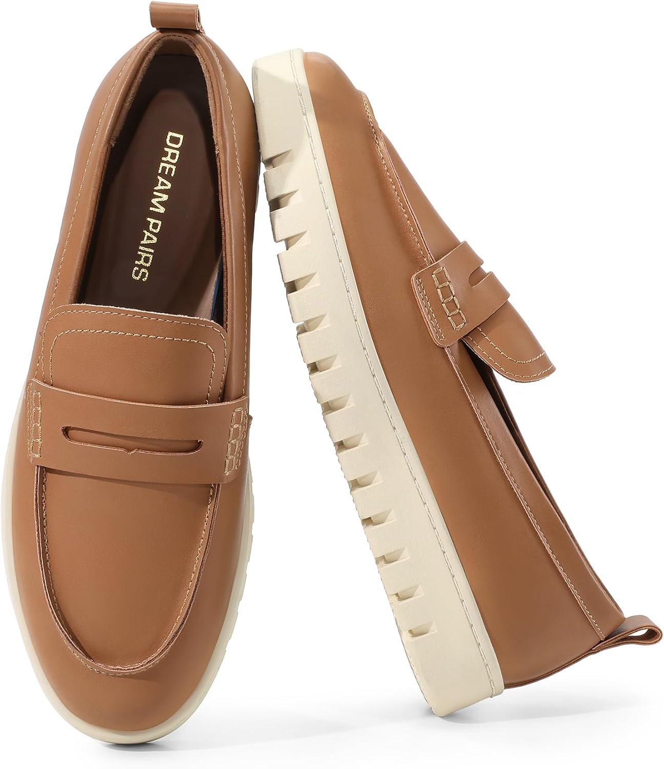 DREAM PAIRS Women’s Arch Support Slip On Loafers