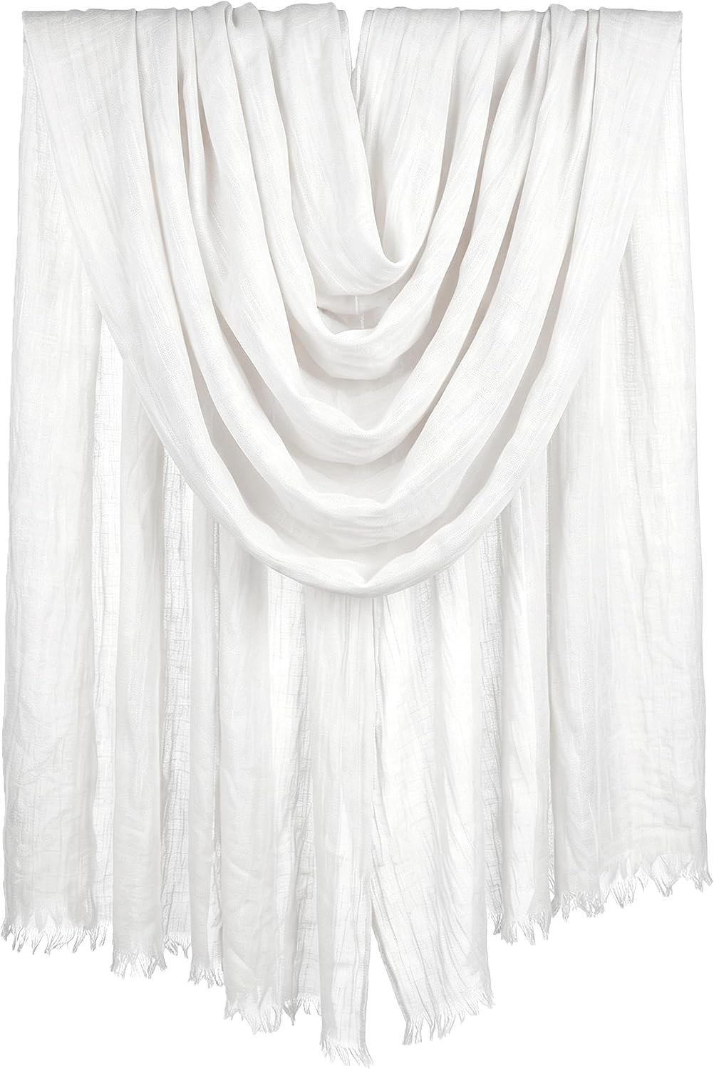 Women Summer Scarfs Large Long Lightweight Linen Beach Gauze Shawl Wrap 75”×43”