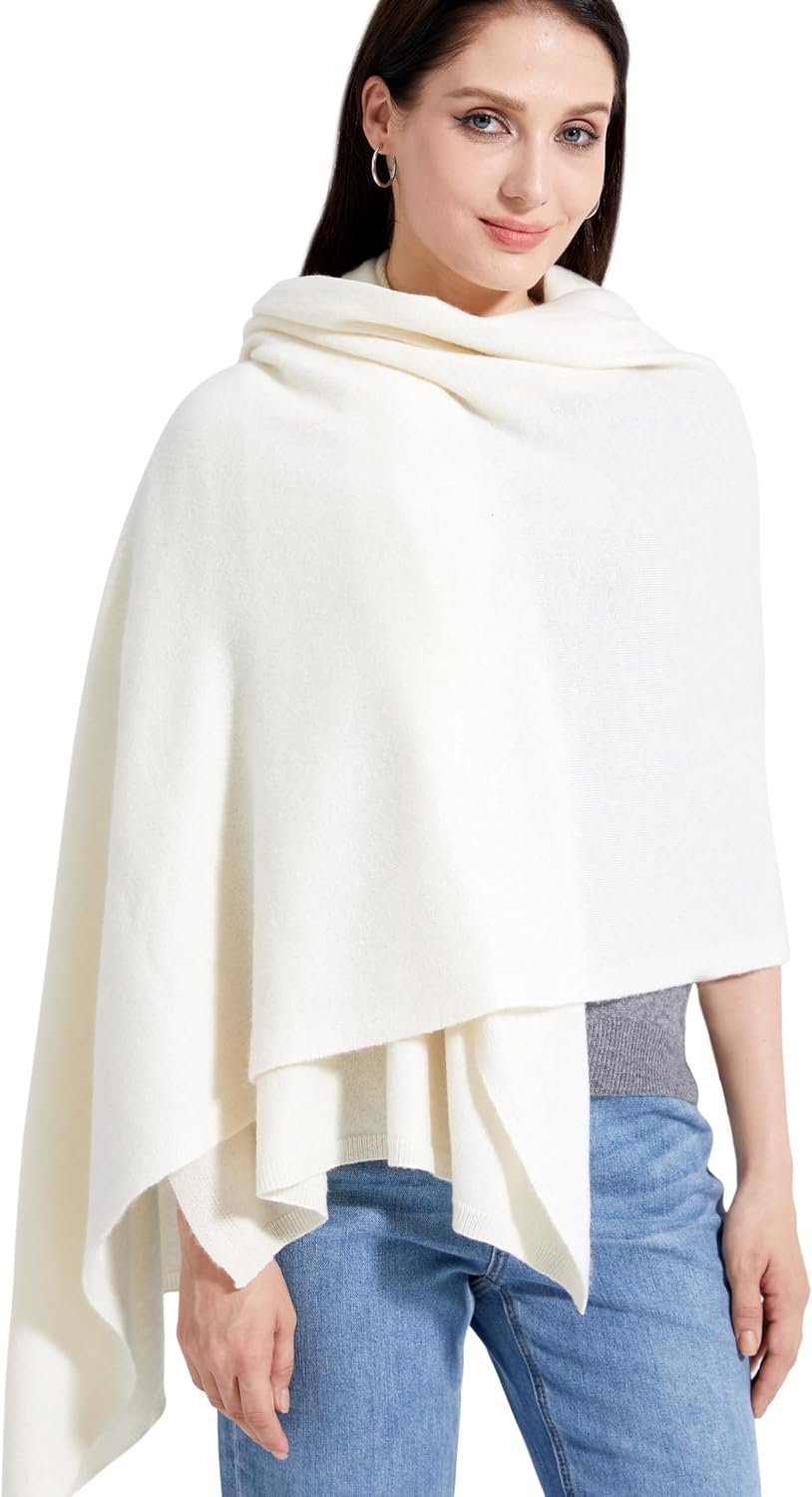 Soft Cashmere Blend Wrap Chic Scarf Stole for Women Wayfarer Travel Extra Large 87″x28″