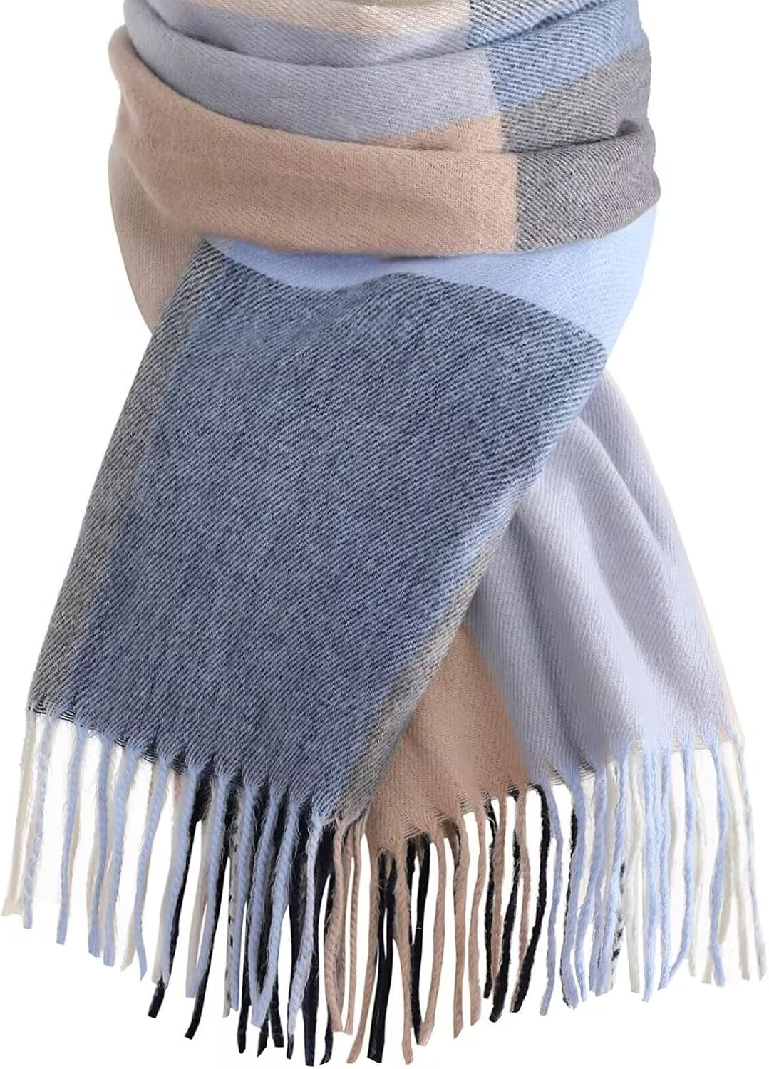 Trifabricy Winter Scarfs for Women, Soft Cozy Plaid Scarf, Long Blanket Scarf, Winter/Fall Pashmina Shawls and Wraps