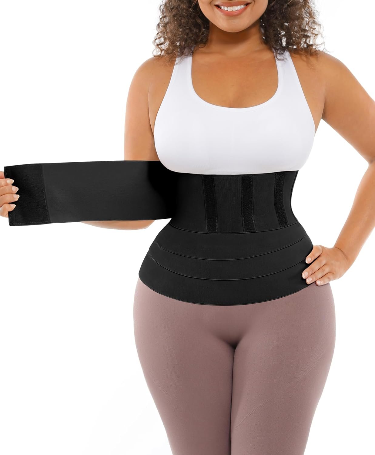 FeelinGirl Waist Trainer for Women Sauna Belt Tummy Wrap Plus Size
