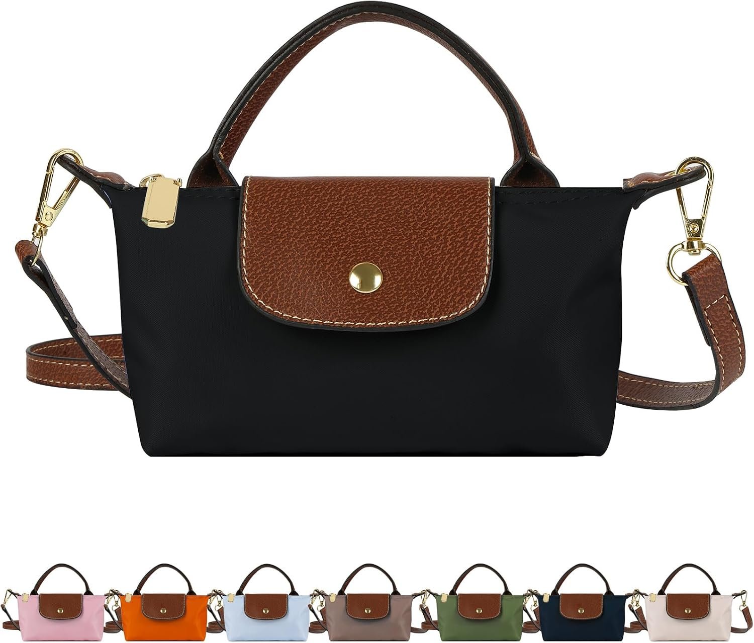 Black Mini Crossbody Shoulder Bags For Women, Large Capacity Handbags Purses Adjustable Strap Daily Travel