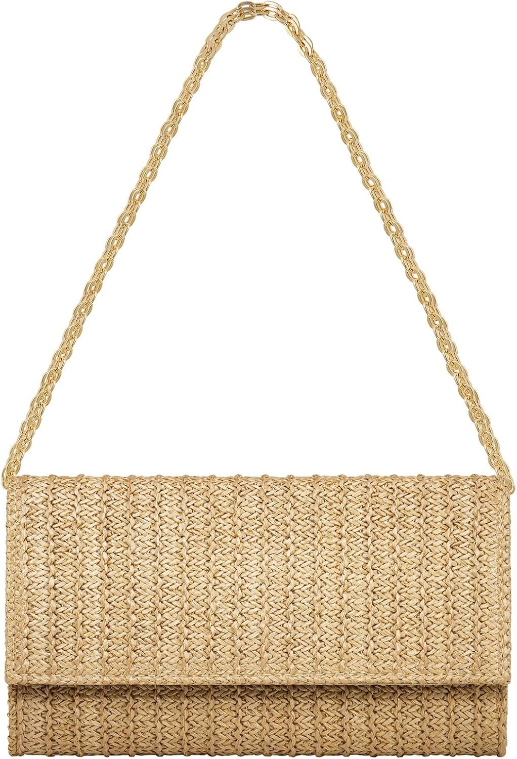 Kseymeir Straw Clutch Purse Shoulder Crossbody Bag Envelope Purse Raffia Handbag for Summer Beach Travel 2026 Trendy | Straw
