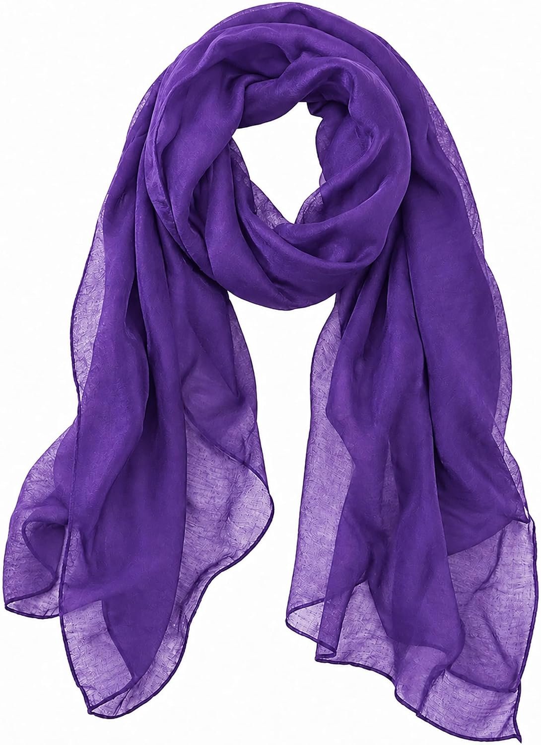 MissShorthair Scarves for Women, Lightweight Sheer Wrap Shawl, 71 x 31 in | Solid color 100% polyester long scarf; soft lightweight sheer wrap shawl for women, summer, wedding, party, travel and gifts