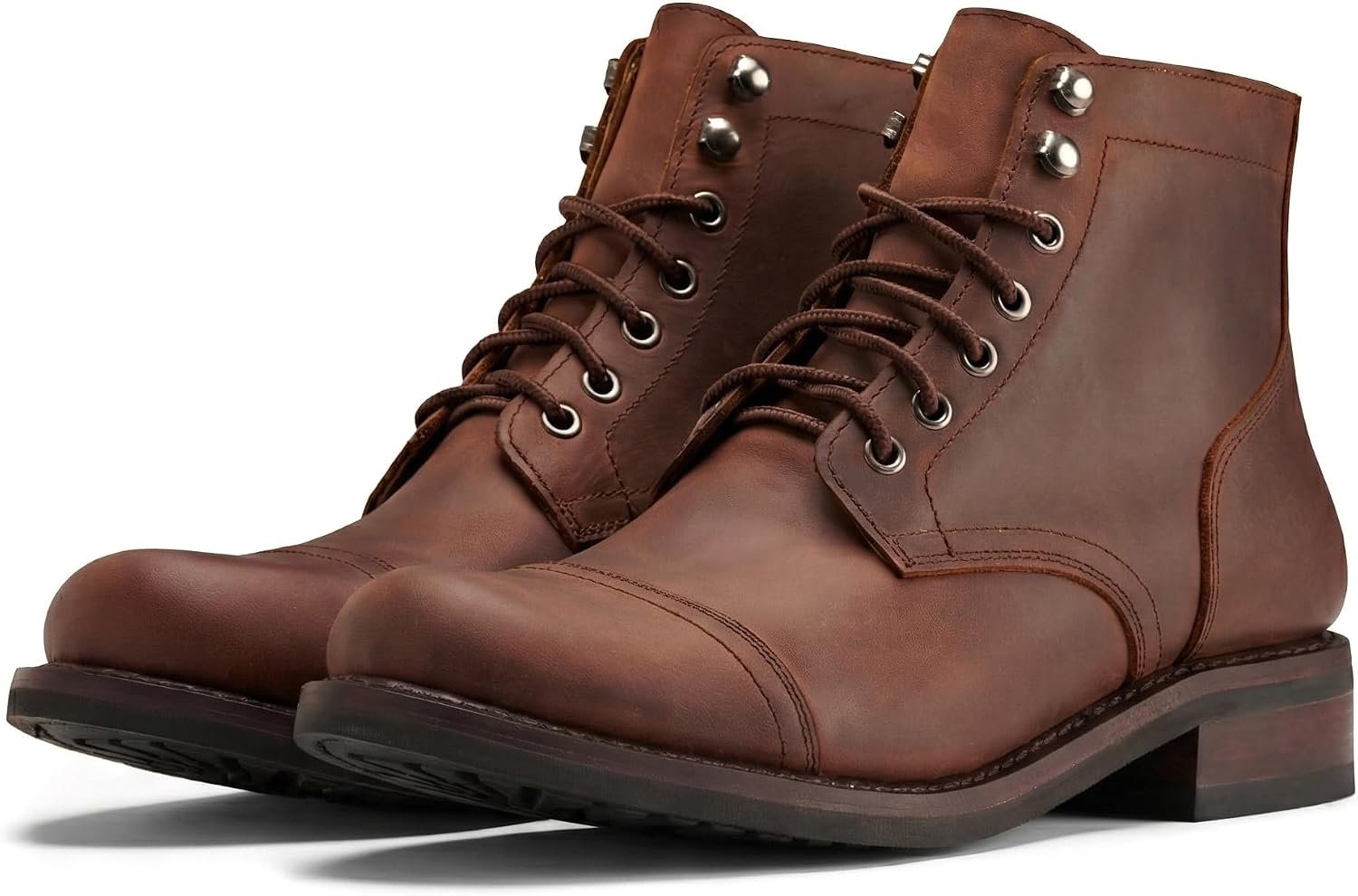 SUREWAY Men’s 6″ Mid-Top Work Boot | Genuine Leather, Classic Chukka Boots, Lace-Up Ankle Boot