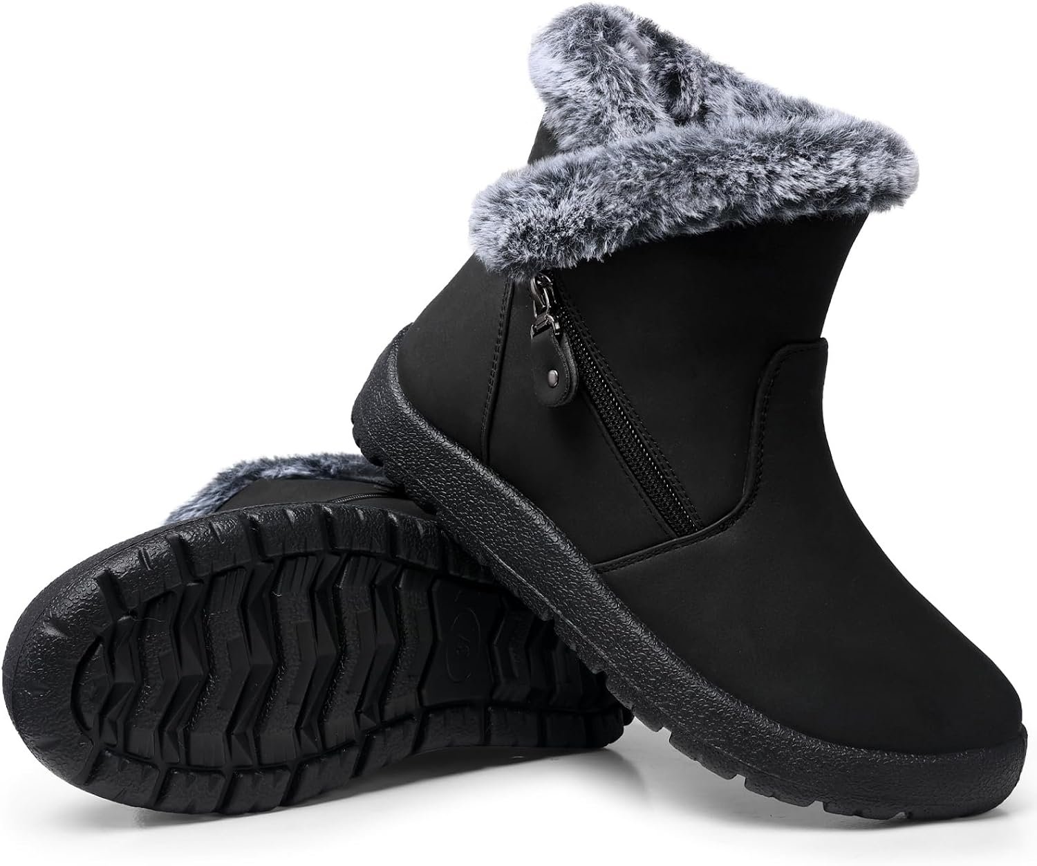 SHIBEVER Winter Boots for Women Waterproof: Womens Snow Boots Warm – Ankle Fur Lined Booties – Insulated Winter Shoes