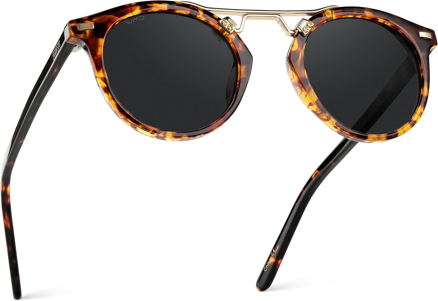 WearMe Pro – Women’s Polarized, Round Retro, Double-Bridge Vintage Sunglasses