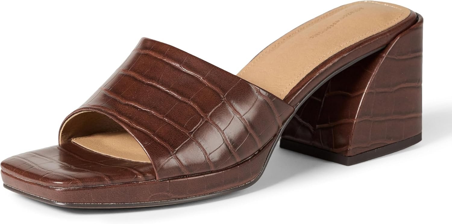 Amazon Essentials Women’s Platform Block Heel Mule Sandals