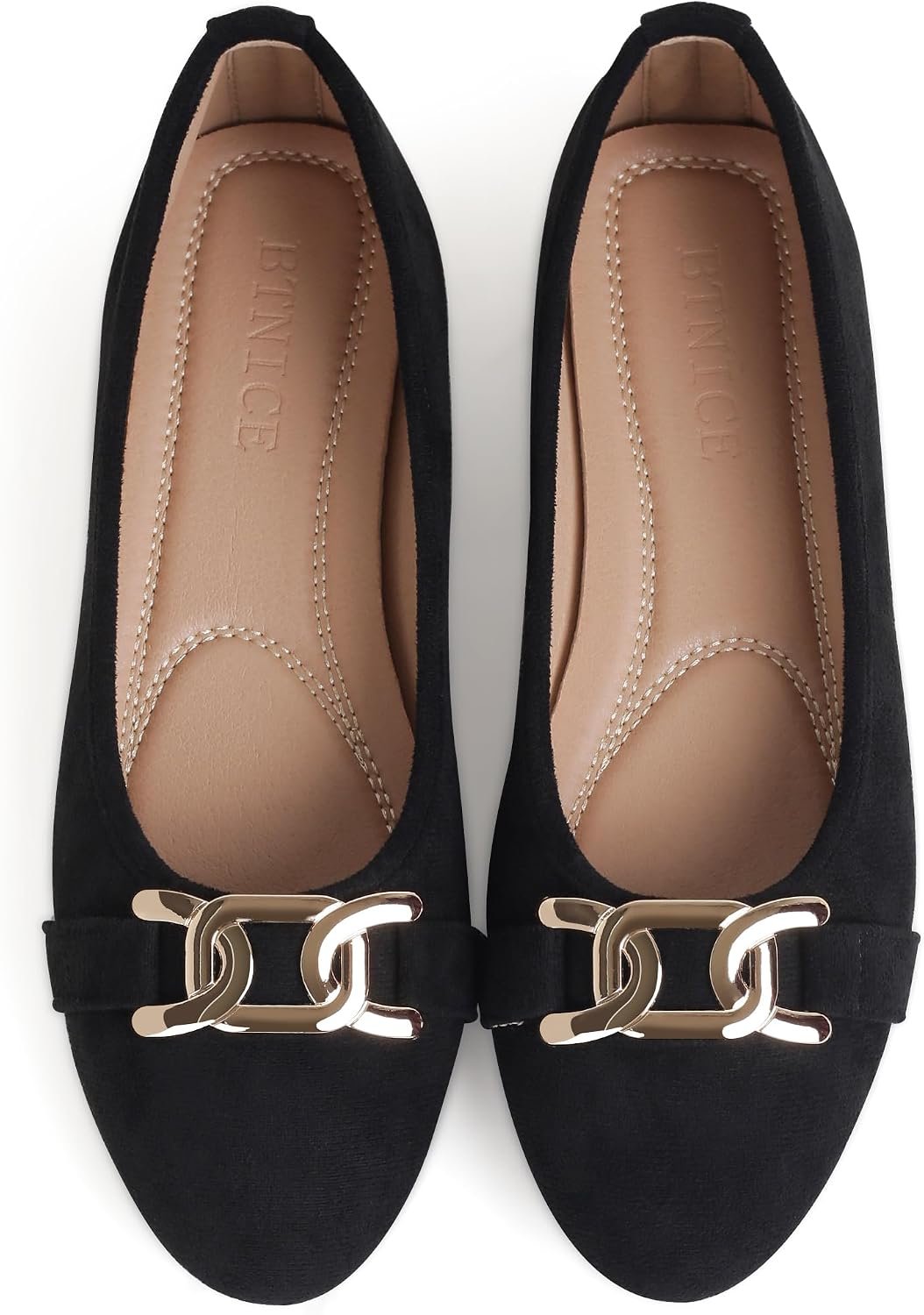 Women’s Round Toe Ballet Shoes Flats Comfortable Ballerina Shoes Slip On Work Flats for Walking, Driving, Dressy