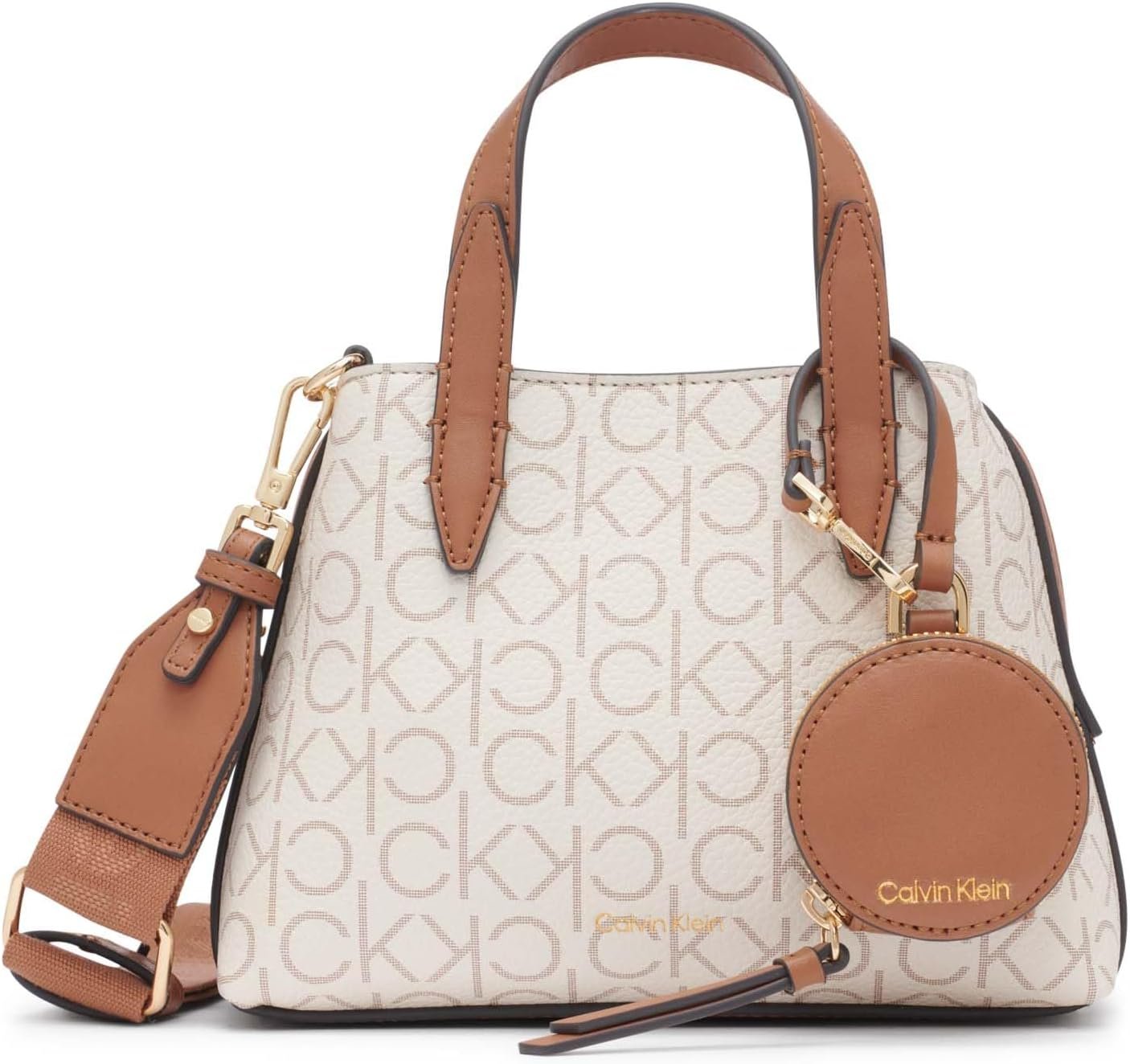 Calvin Klein Women’s Millie 2 in 1 Triple Compartment Mini Satchel Crossbody