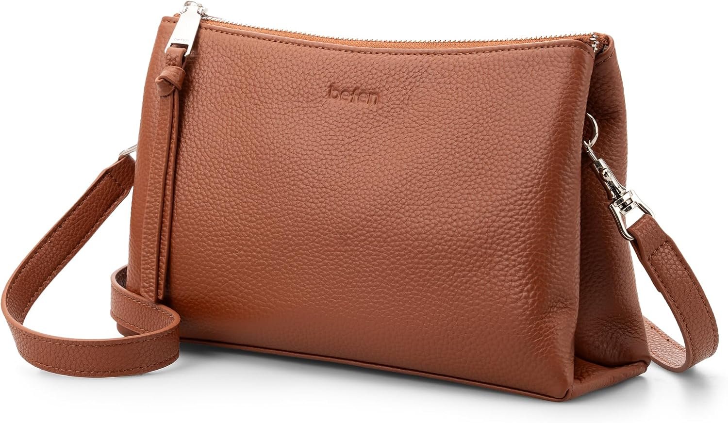 befen Genuine Leather Crossbody Bags for Women, Small RFID Leather Cross Body Purses Shoulder Handbags