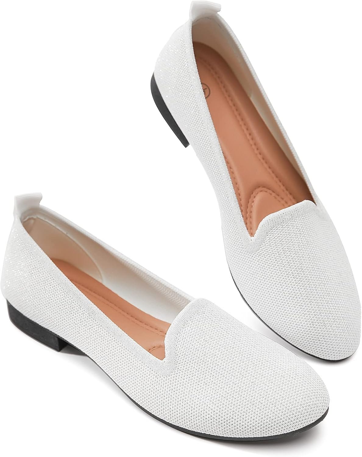 BABUDOG Women’s Flats Shoes Shiny Mesh Loafers Shoes Soft Memory Foam Flats