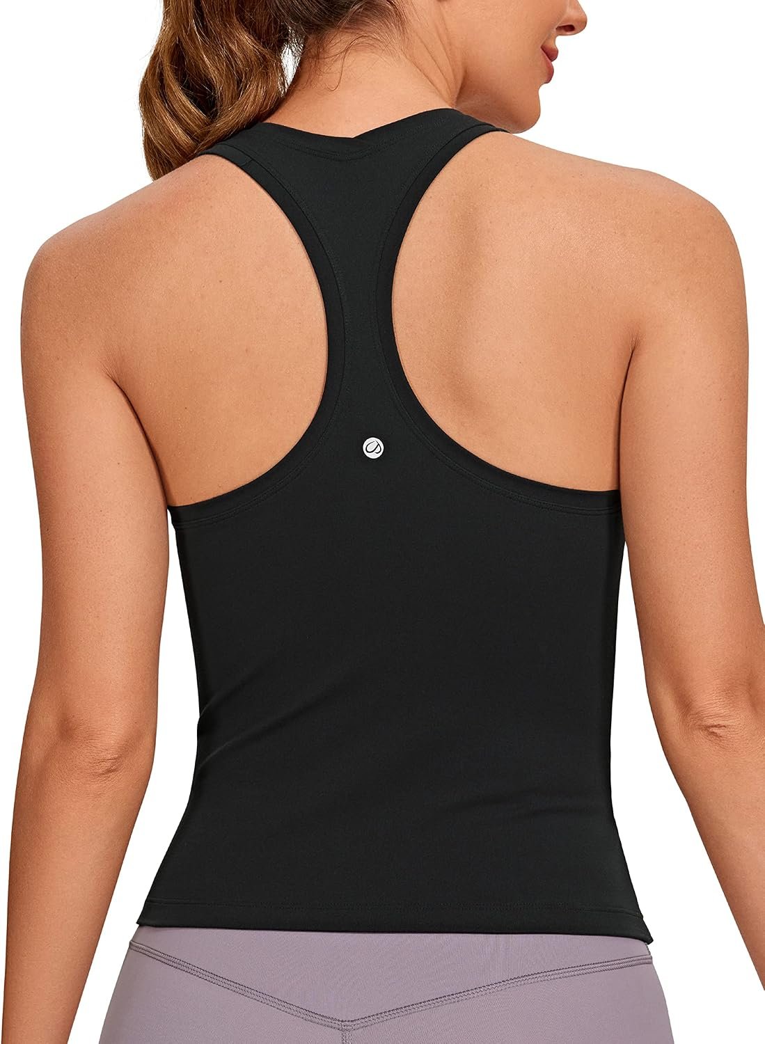 CRZ YOGA Butterluxe Racerback Tank Tops for Women – Yoga Workout Casual Gym Athletic Camisole Tight Sleeveless Shirts