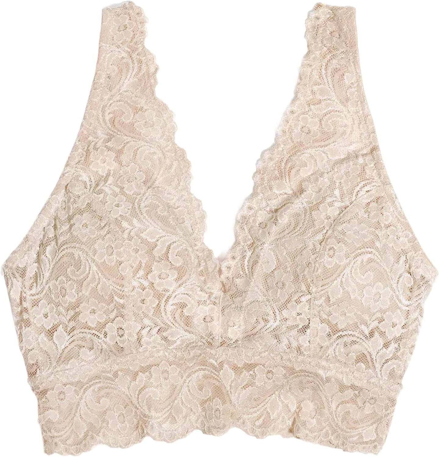 Smart & Sexy Women’s Signature Lace Deep V Neck Wireless Bralettes
