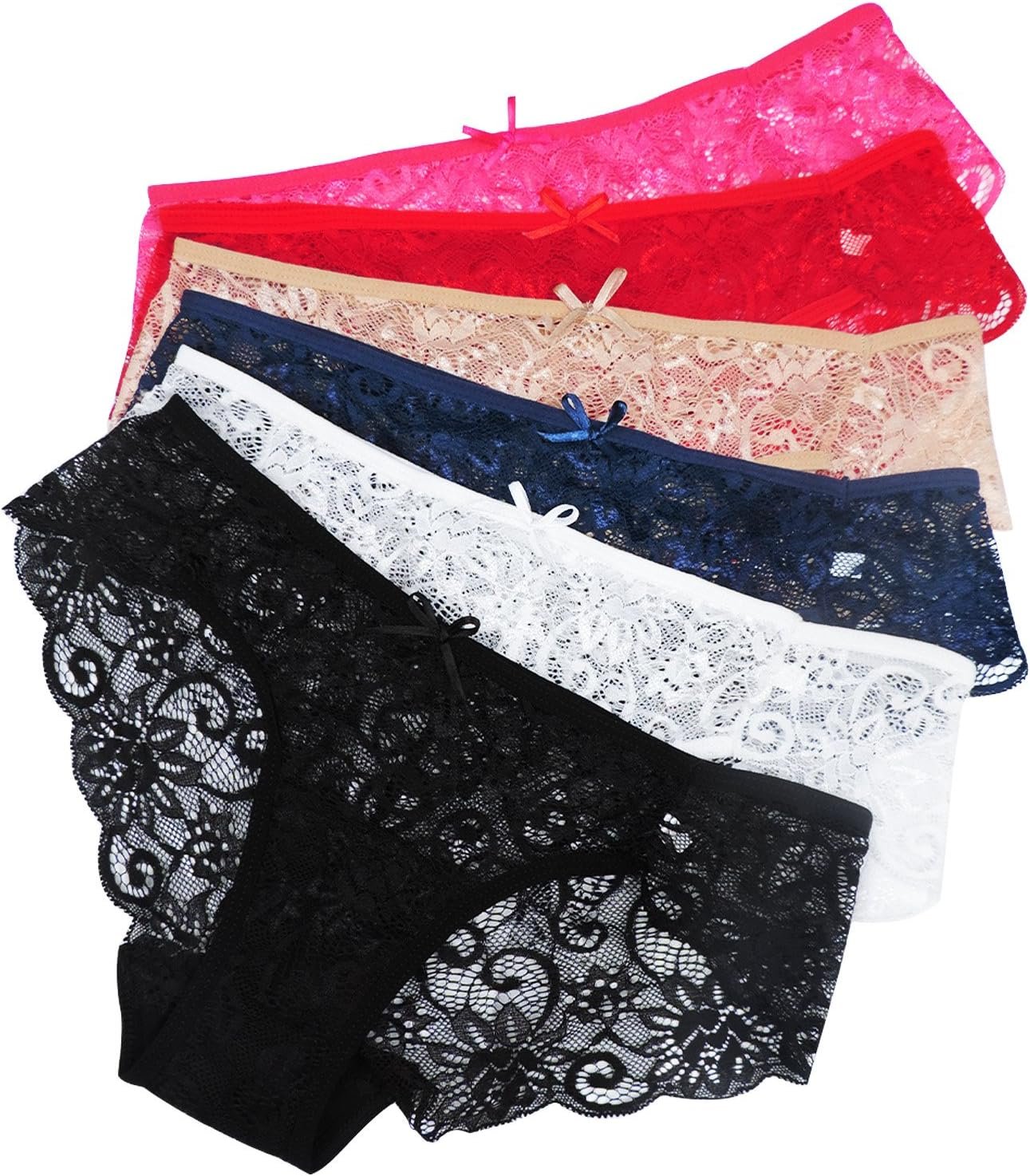 Sunm Boutique Sexy Underwear for Women, Cheeky Lace Women’s Panties, Breathable Bikini for Ladies