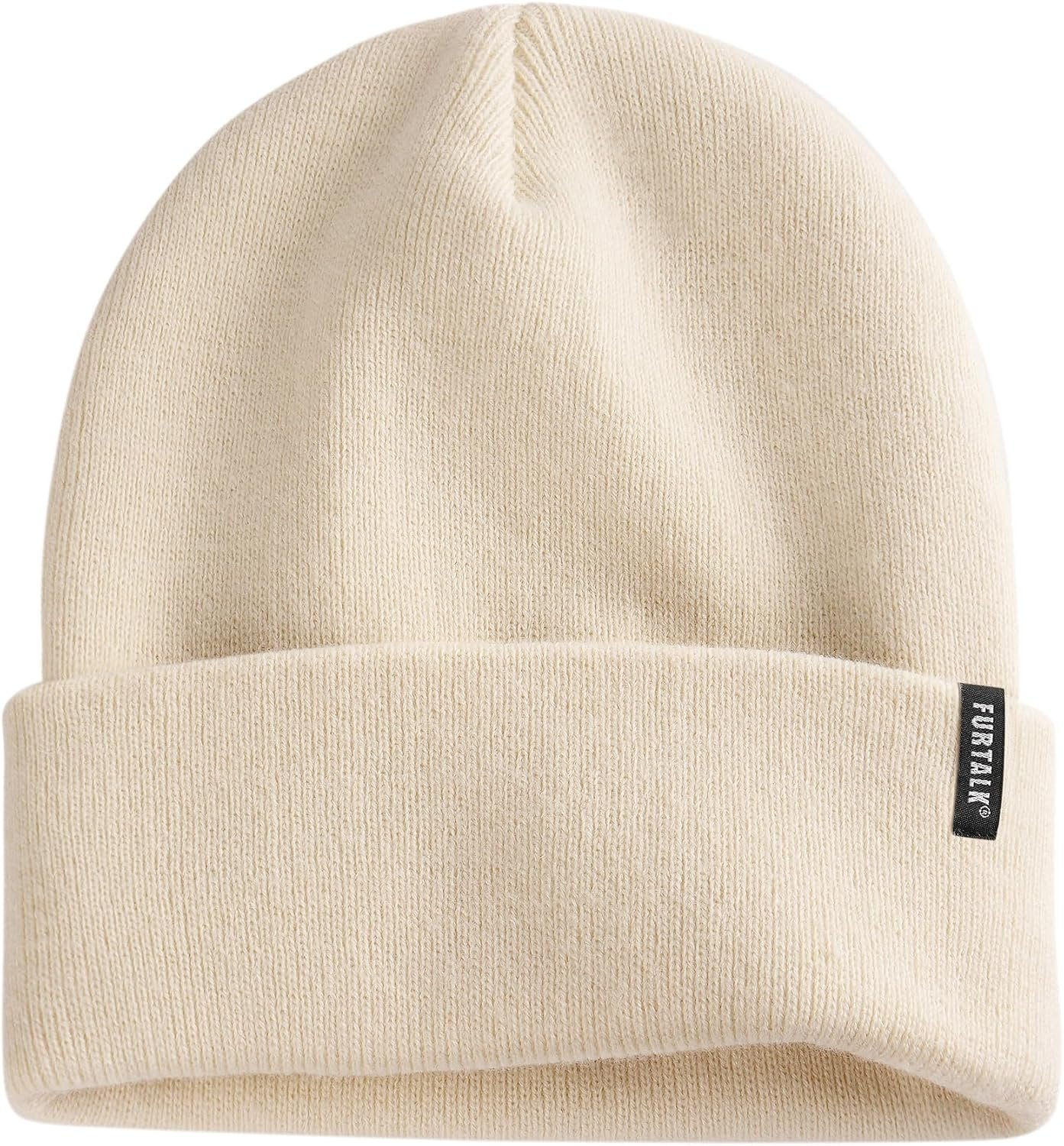 FURTALK Beanie Hat for Men Women Winter Hats for Women Men Soft Warm Unisex Cuffed Beanie Knitted Skull Cap