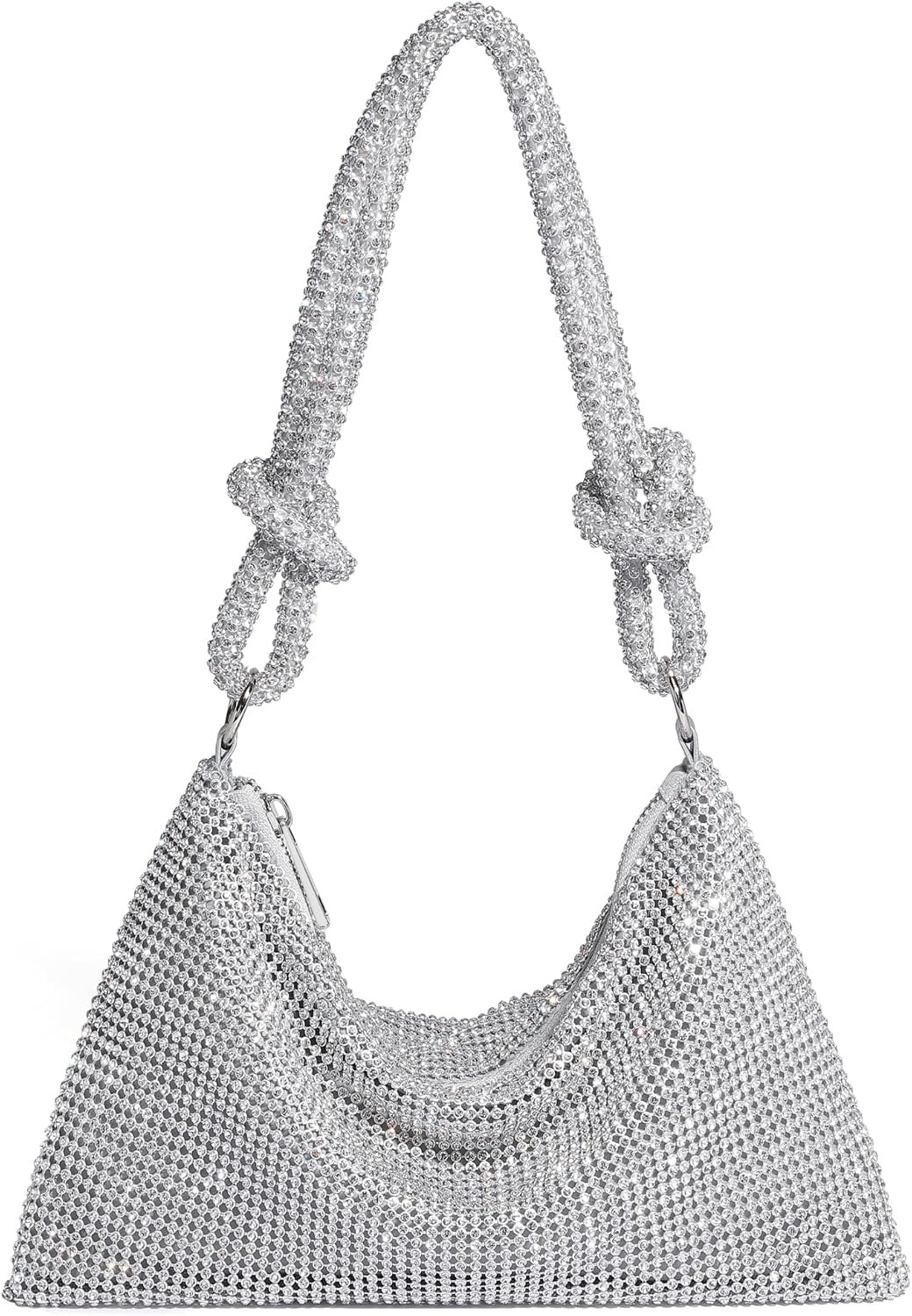 YUWITA Sparkly Rhinestone Purse Evening Bag, Clutch Purses for Women Going Out Dressy Small Handbag