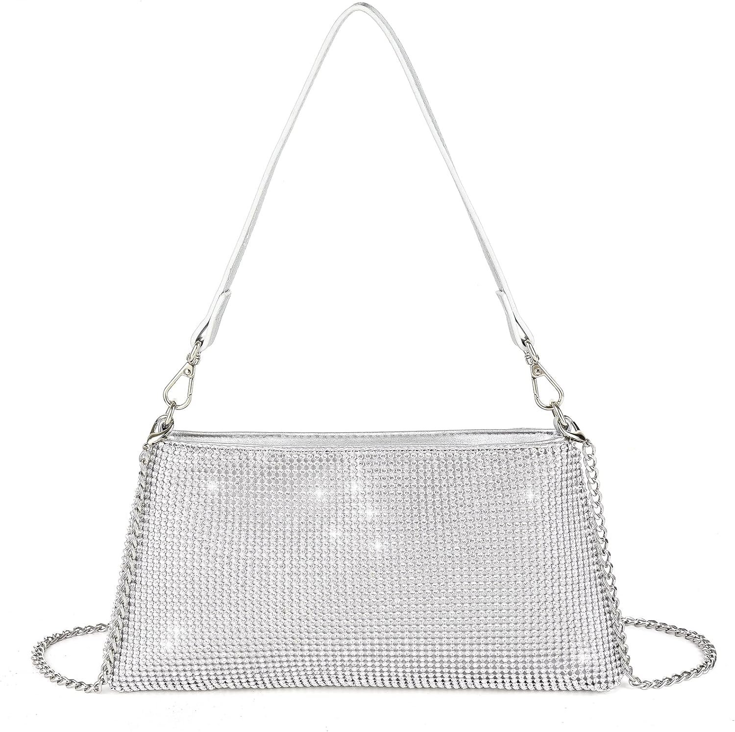 Valleycomfy Bling Evening Clutch Bag for Women Lady Girl Bride Rhinestone Purse For Prom Cocktail Party Wedding Engagement