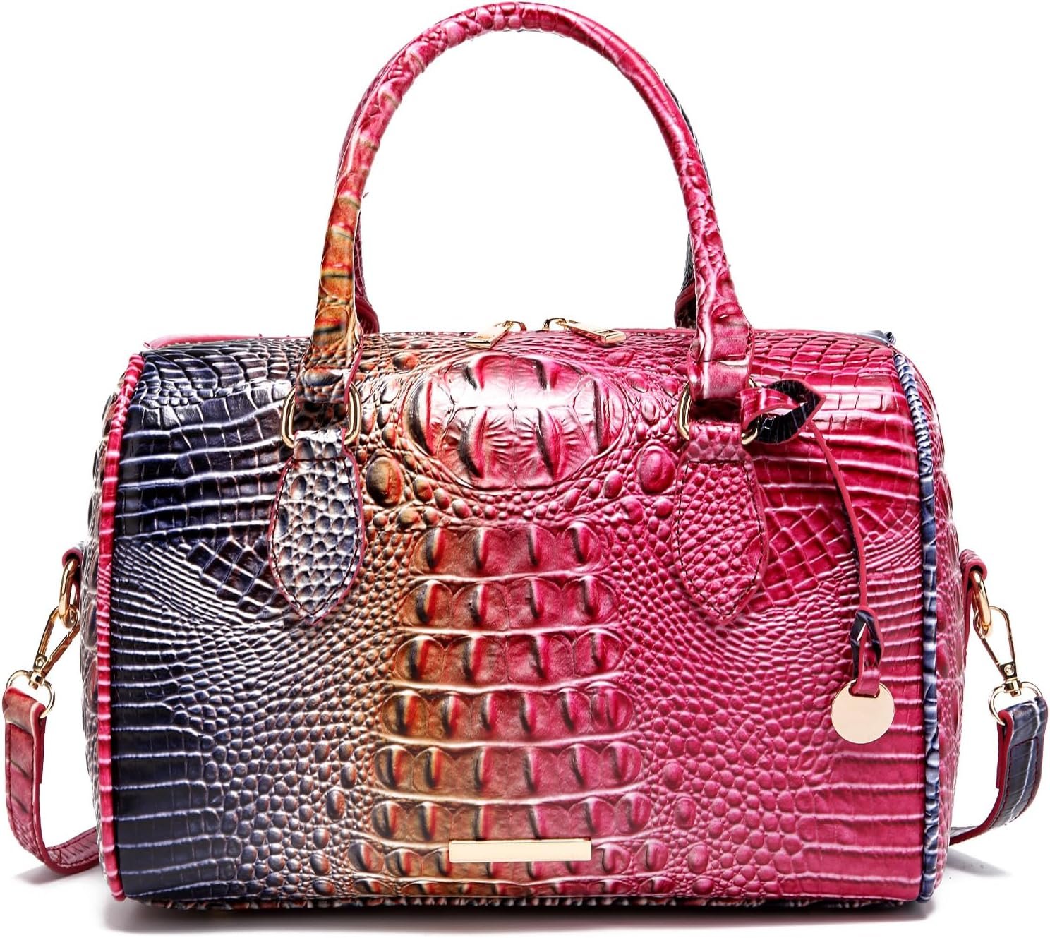 Makcr Joacbv Top-Handle Crocodile Purses For Women Crossbody Leather Bags Trendy Large Capacity Tote with Shoulder Strap