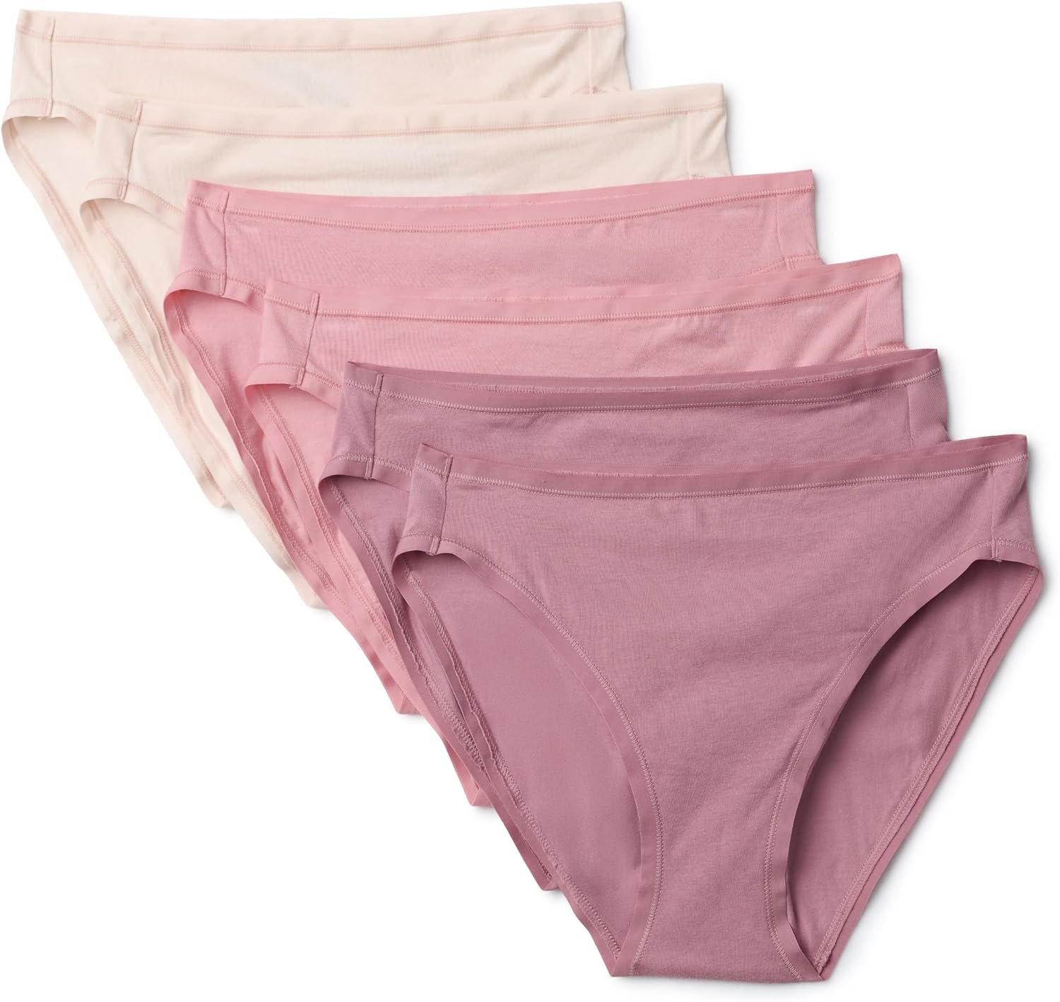 Amazon Essentials Women’s Cotton Stretch High-Cut Bikini Panty, Multipack