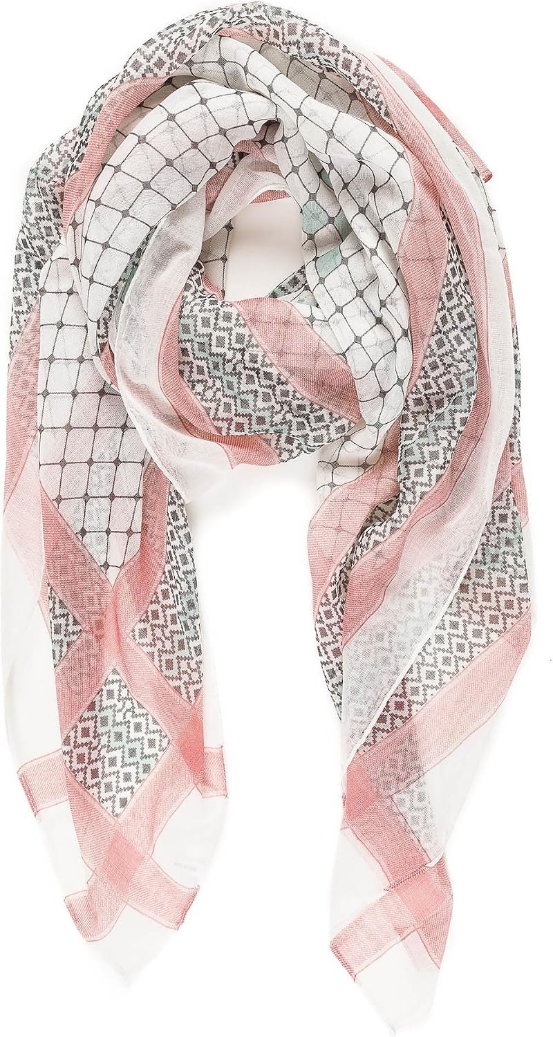 MELIFLUOS DESIGNED IN SPAIN Scarf for Women Lightweight Geometric Fashion For Summer Fall Scarves Shawl Wraps