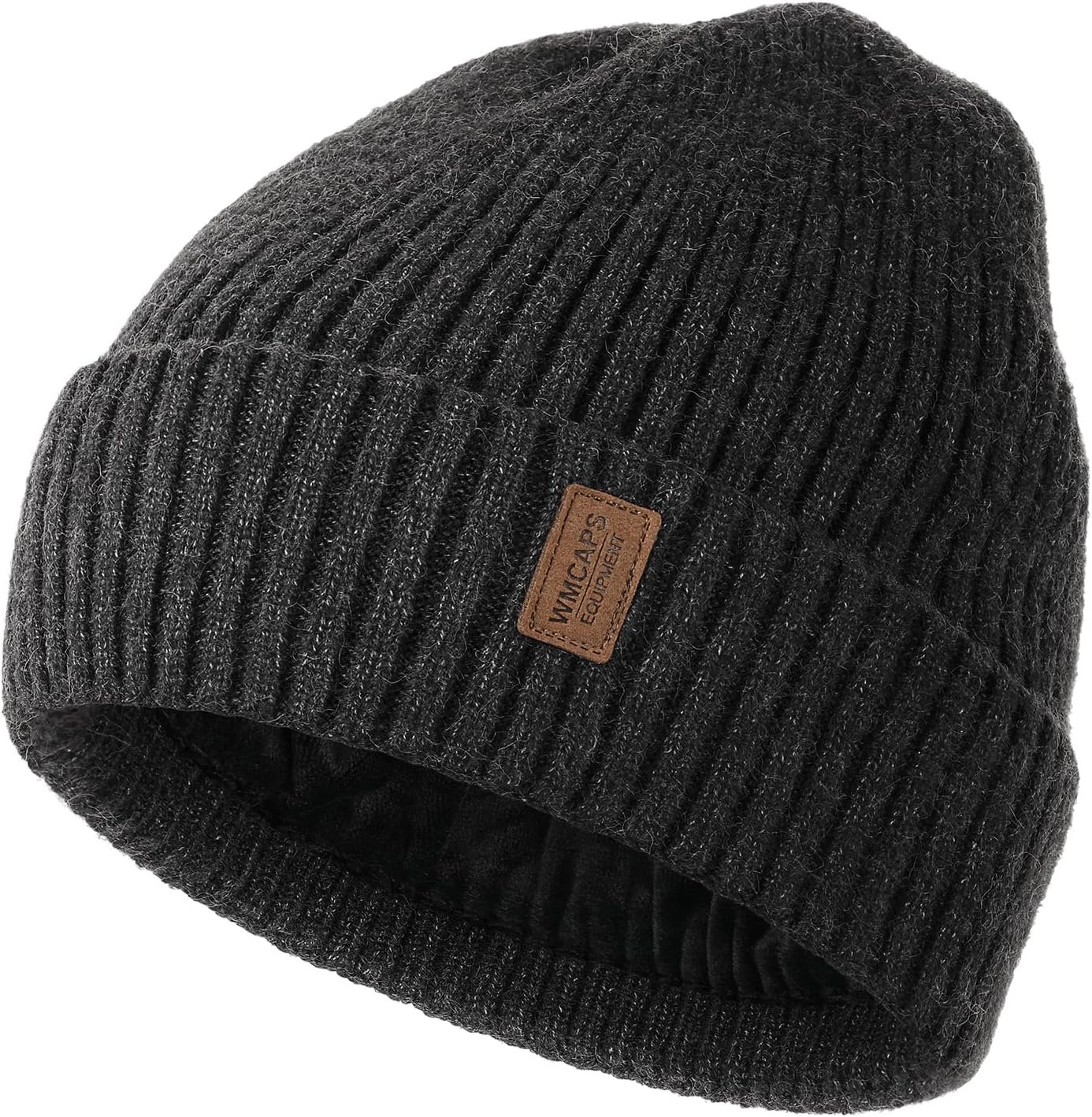 Wmcaps Warm Beanie for Men Women, Fleece Lined Beanie Warm Winter Caps Unisex Fashion Knit Cuffed Cap
