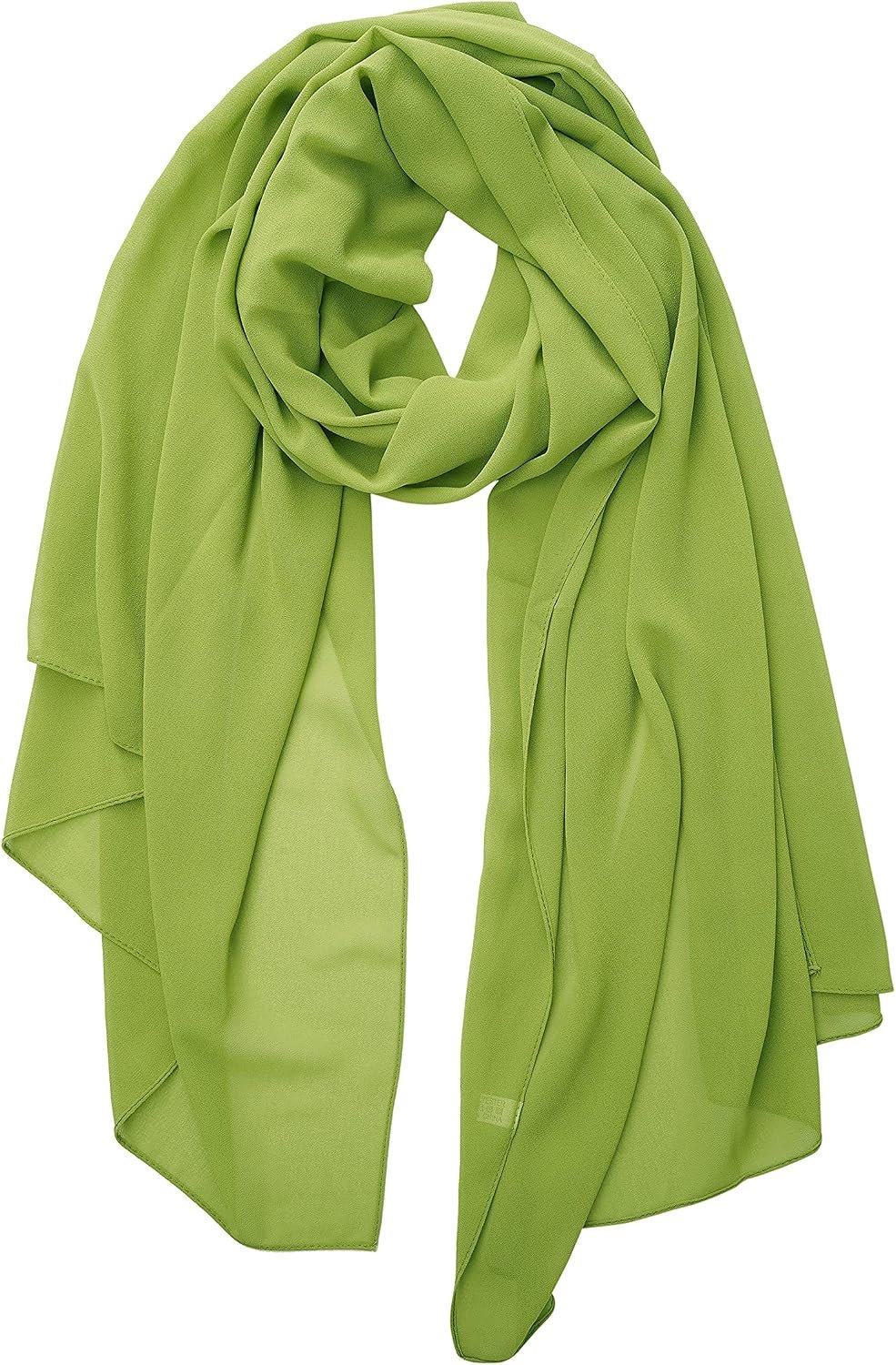 YOUR SMILE for Women Lightweight Breathable Solid Color Soft Chiffon Long Fashion Scarves Sun-proof Shawls Wrap