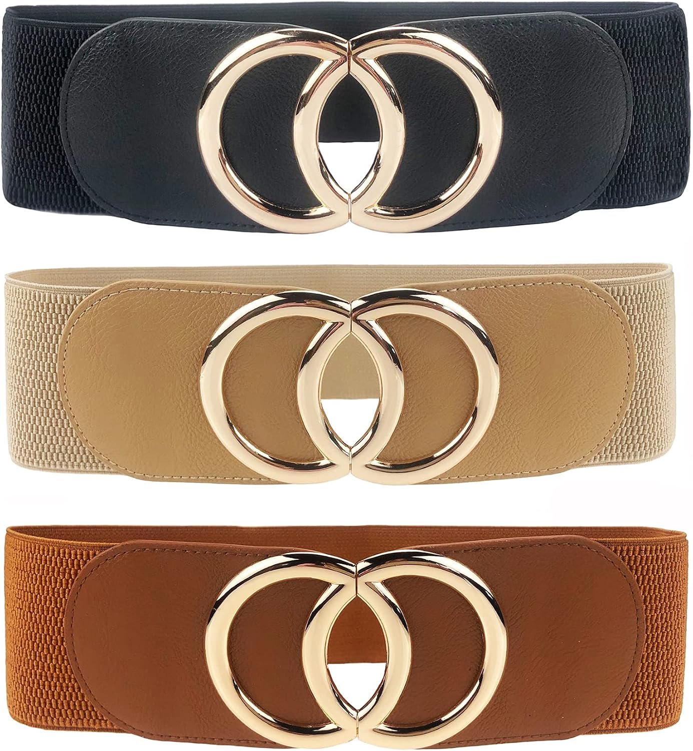 Swtddy Women’s Elastic Wide Stretchy Waist Cinch Belt Waistband For Dresses