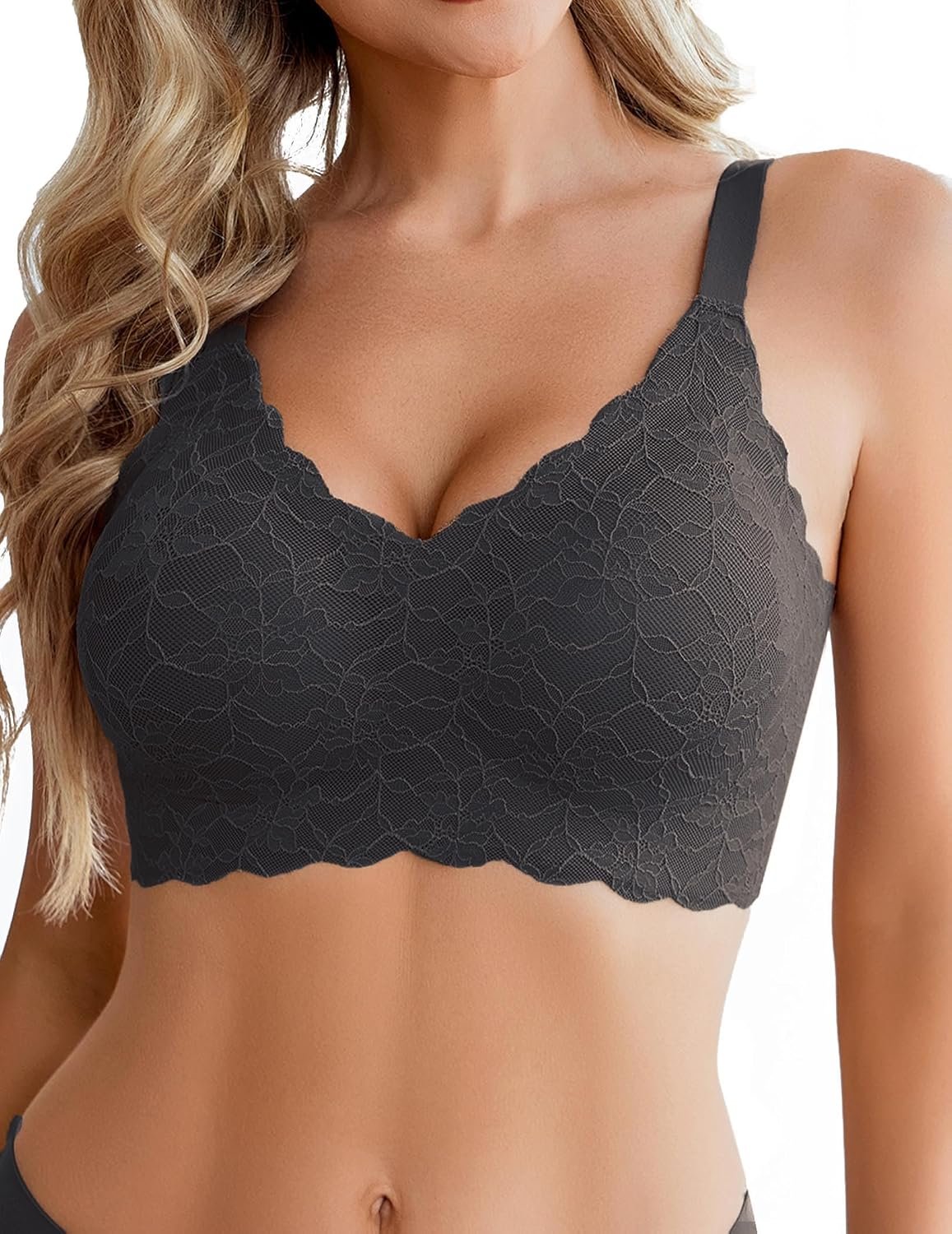 Avidlove Women’s Seamless Bras Wireless Bra Full Coverage Lace Tshirt Everyday Bra S-3XL