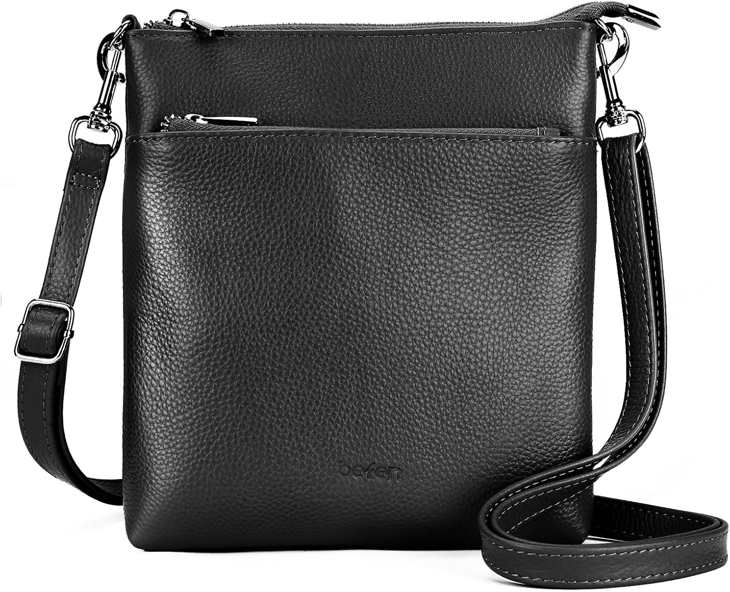 befen Genuine Leather Crossbody Purses for Women Travel Cross Body Bags Lightweight with Adjustable Shoulder Strap