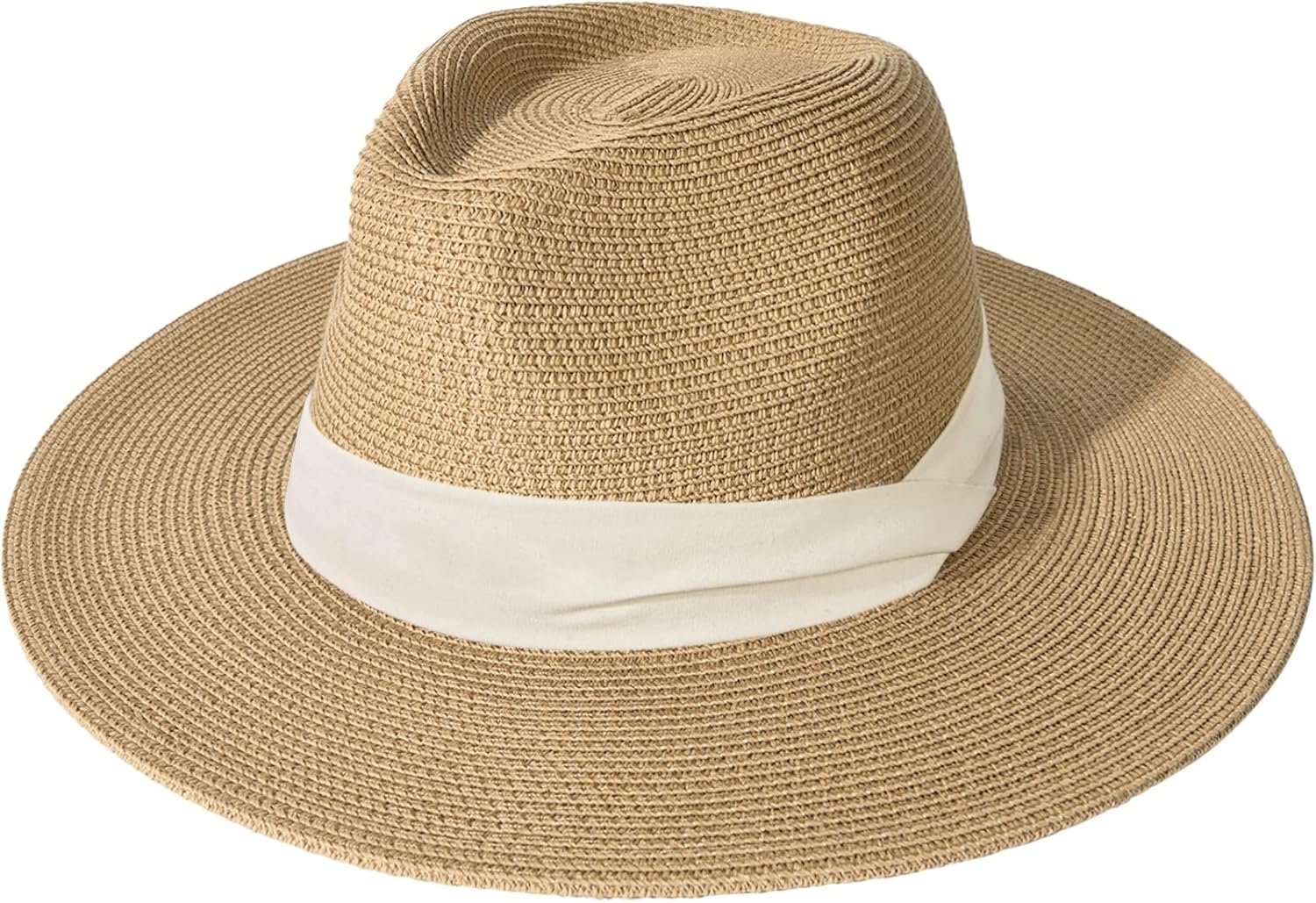 FURTALK Womens Mens Wide Brim Straw Panama Hat Fedora Summer Beach Sun Hats UPF Straw Hat for Women