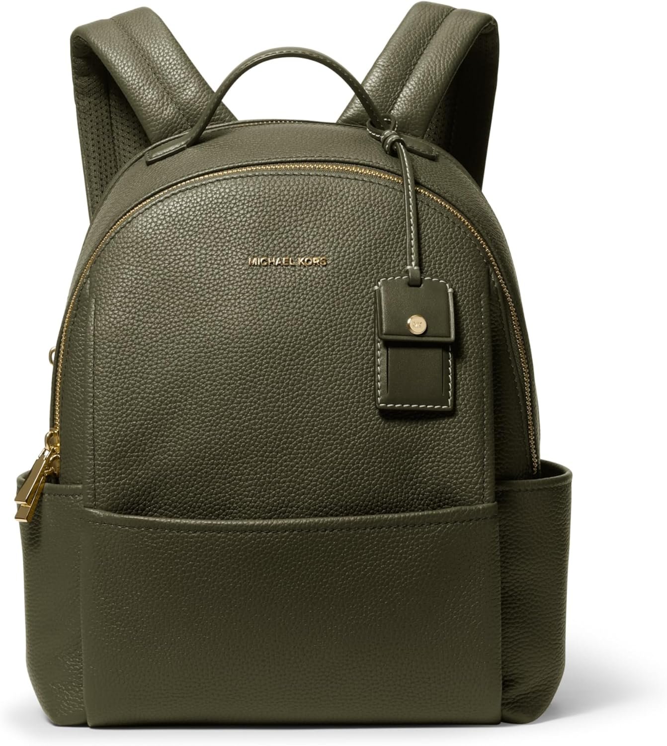 Michael Kors Sable Medium Backpack, Gold-Tone Hardware/Pebble Leather/Ivy
