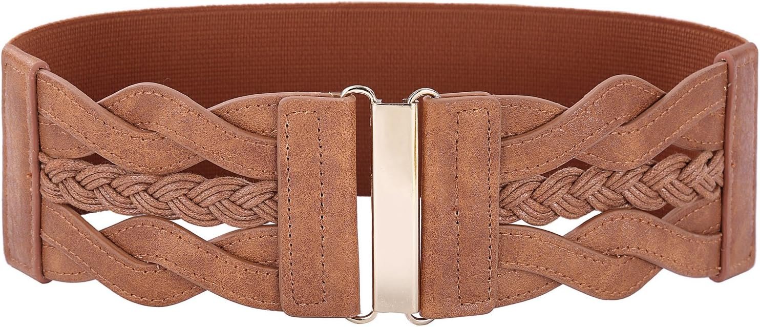 GRACE KARIN Women’s Elastic Wide Belts Vintage Stretchy Belt Retro Fashion Cinch Belts for Dresses