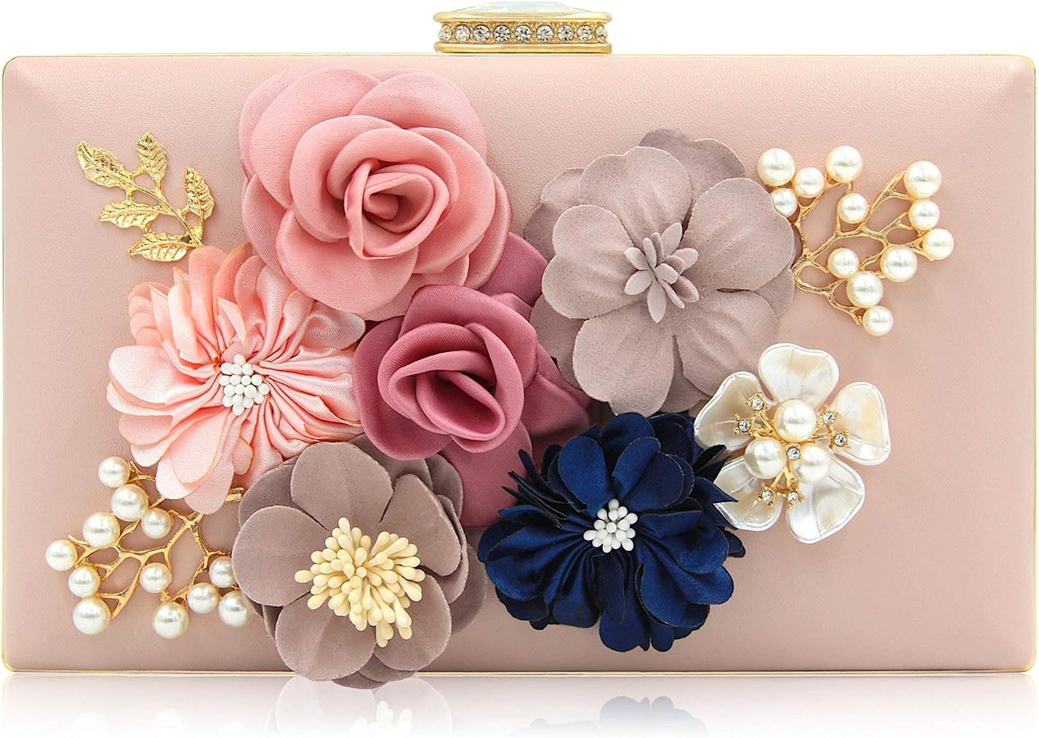 Evening Bag for Women, Flower Wedding Evening Clutch Purse Bride Floral Clutch Bag