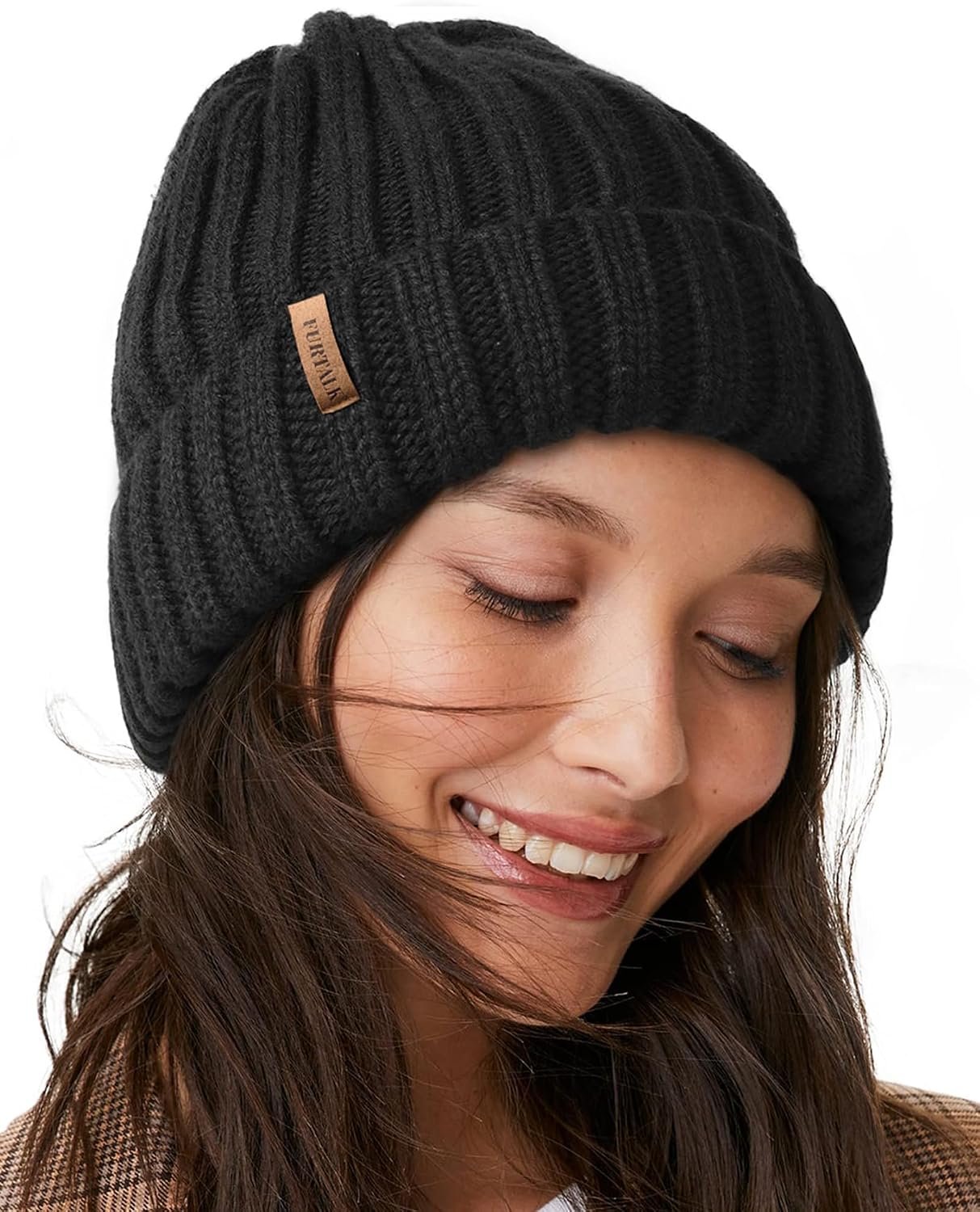 FURTALK Winter Hats for Women Fleece Lined Beanie Knit Chunky Womens Snow Cap