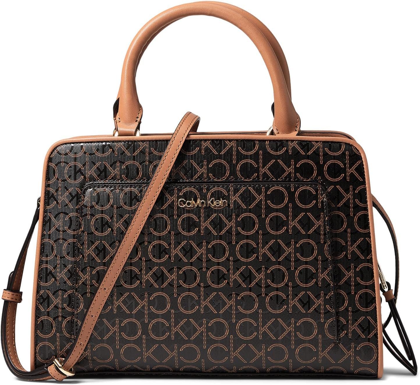 Calvin Klein Women’s Margot Textured Logo Emboss Satchel