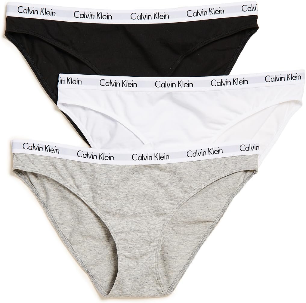 Calvin Klein Women’s Carousel Logo Cotton Stretch Bikini Panties, 3 Pack