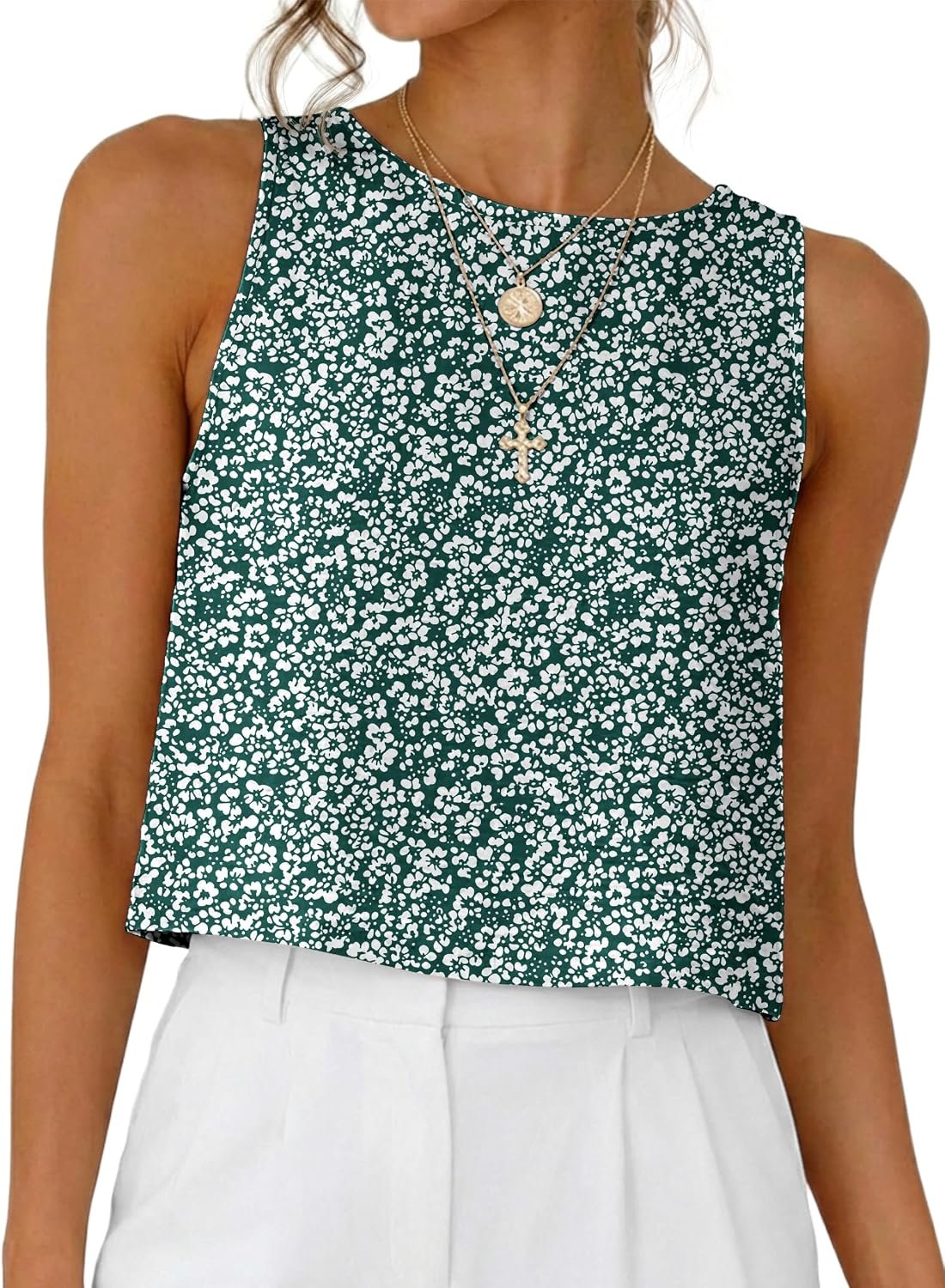 Womens Casual Crop Tank Tops 2026 Summer Beach Sleeveless Spring Tops Vacation Outfits