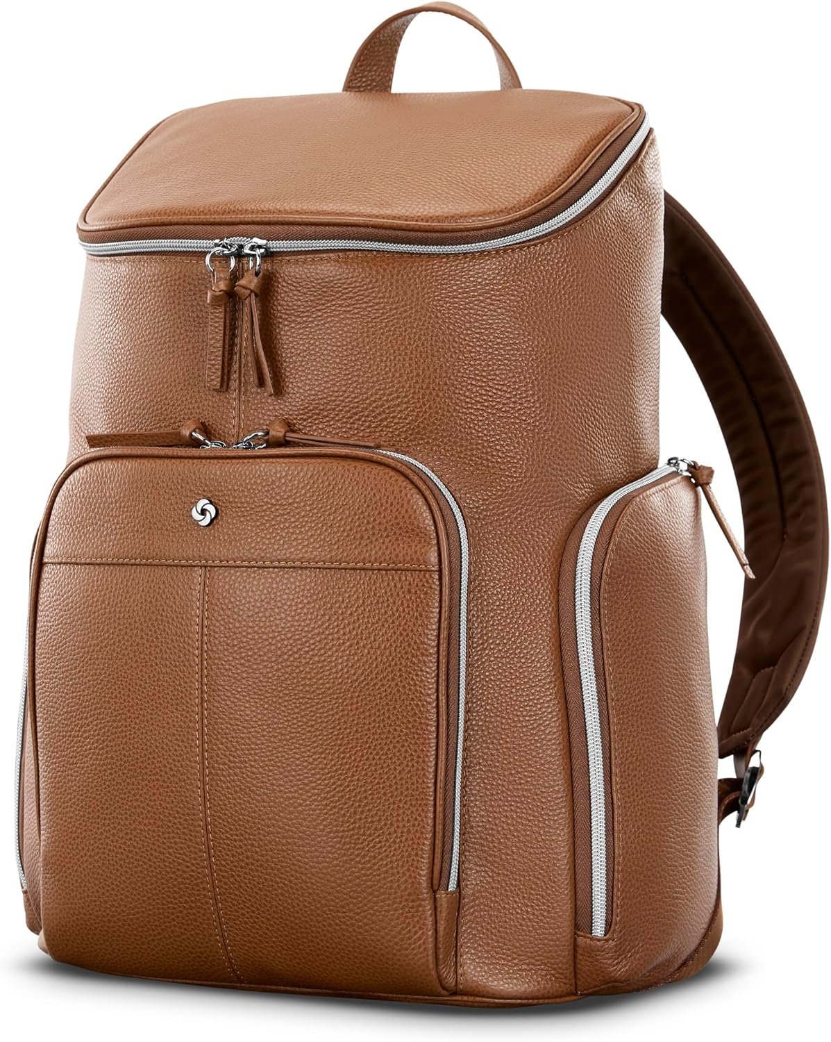 Samsonite Mobile Solution 2 Leather Deluxe Backpack – Cognac