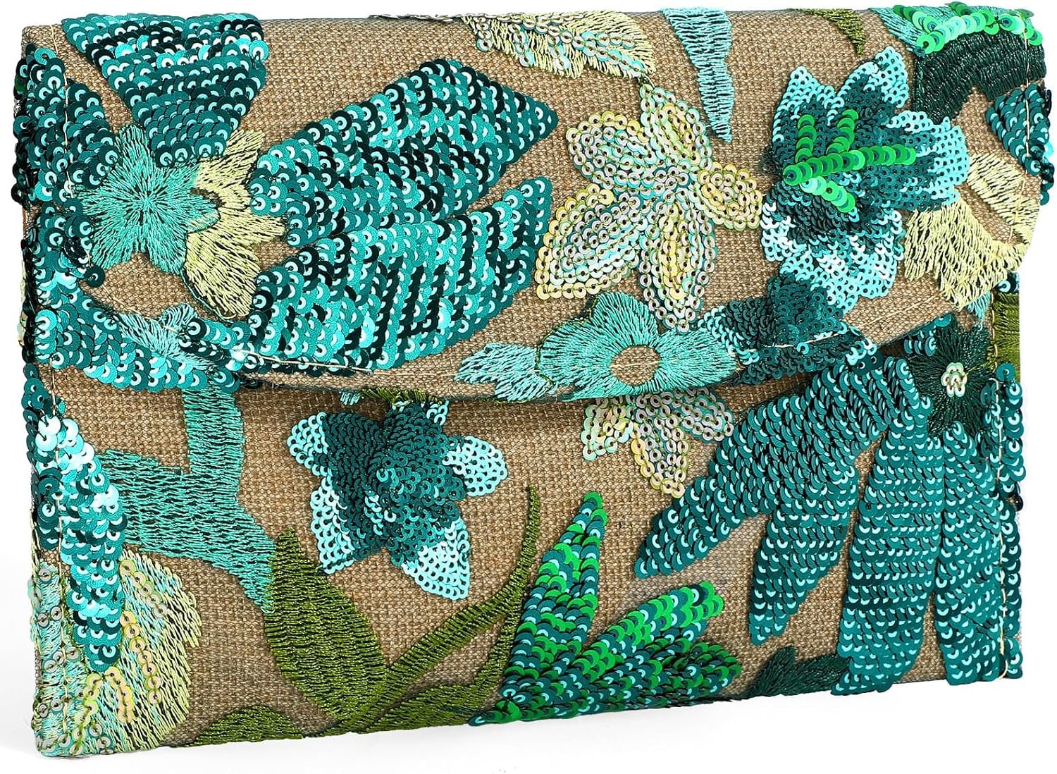 Floral Beaded Clutch Embroidery Sequin Beaded Purse Small Evening Clutch Purses for Women