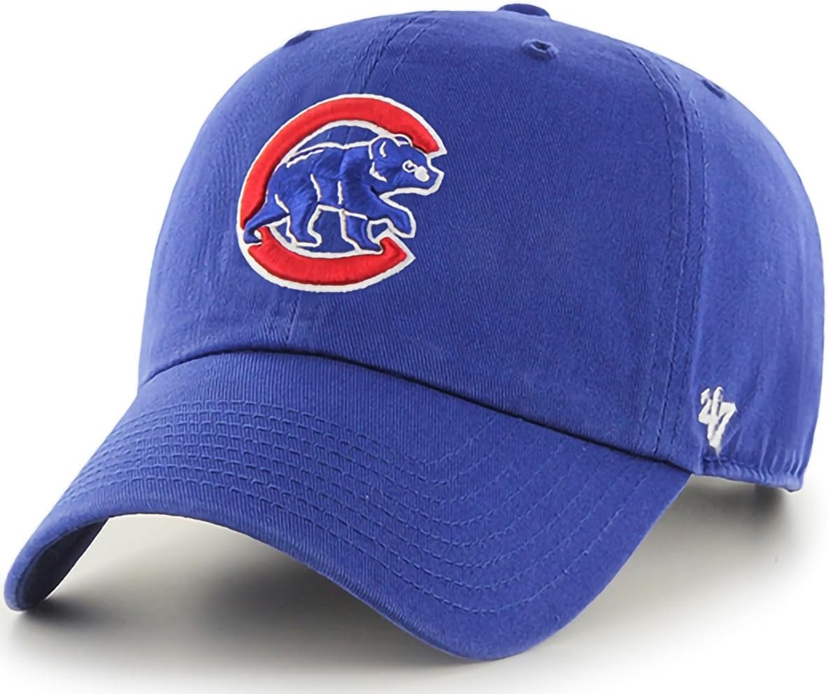 47 Brand MLB Team Color Home Primary Logo Clean Up Adjustable Baseball Cap Hat, Adult